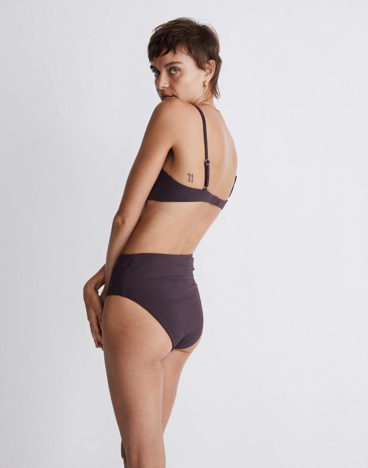 Ribbed Balconette Bikini Top Product Image
