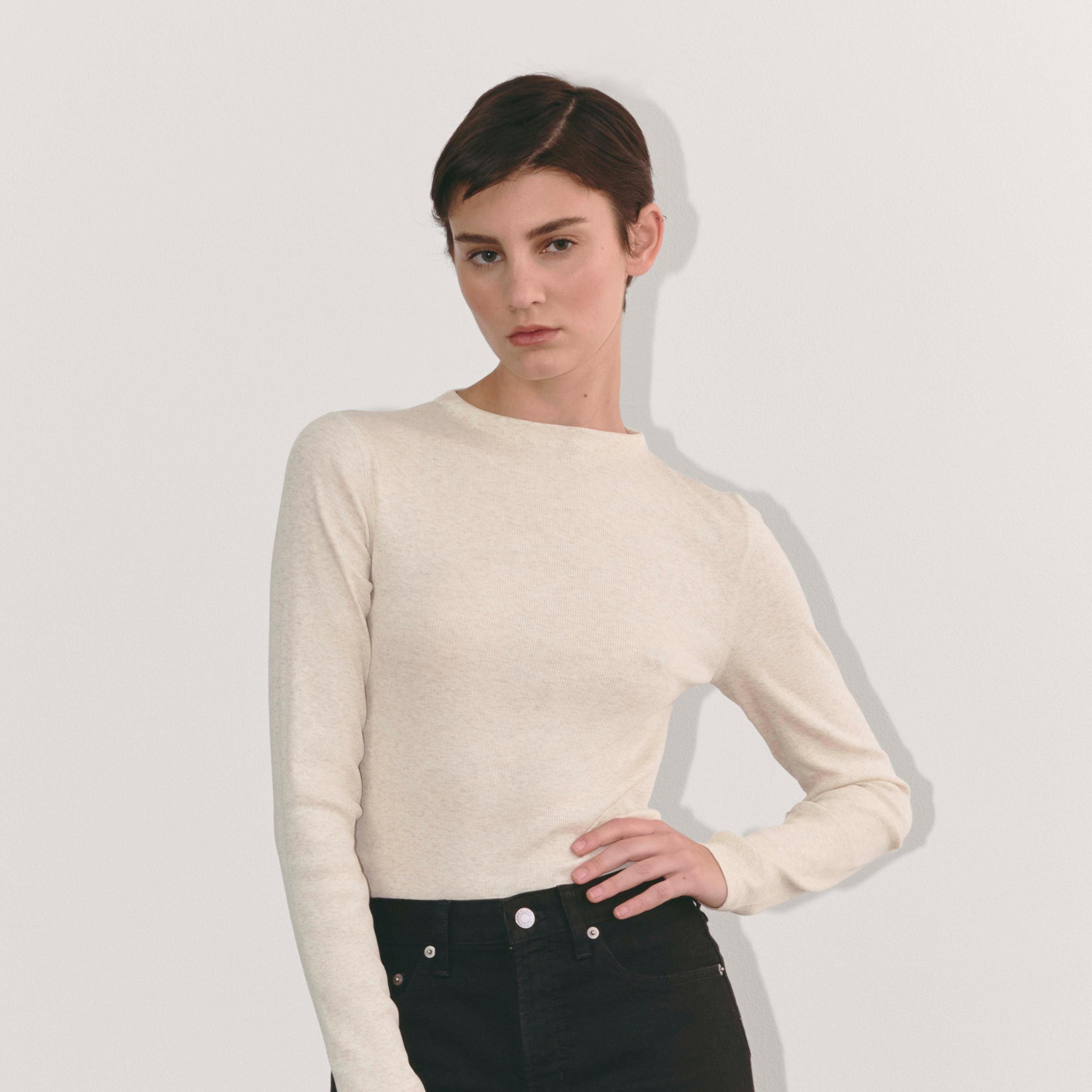Womens Luxe Rib Funnel-Neck T-Shirt by Everlane Product Image