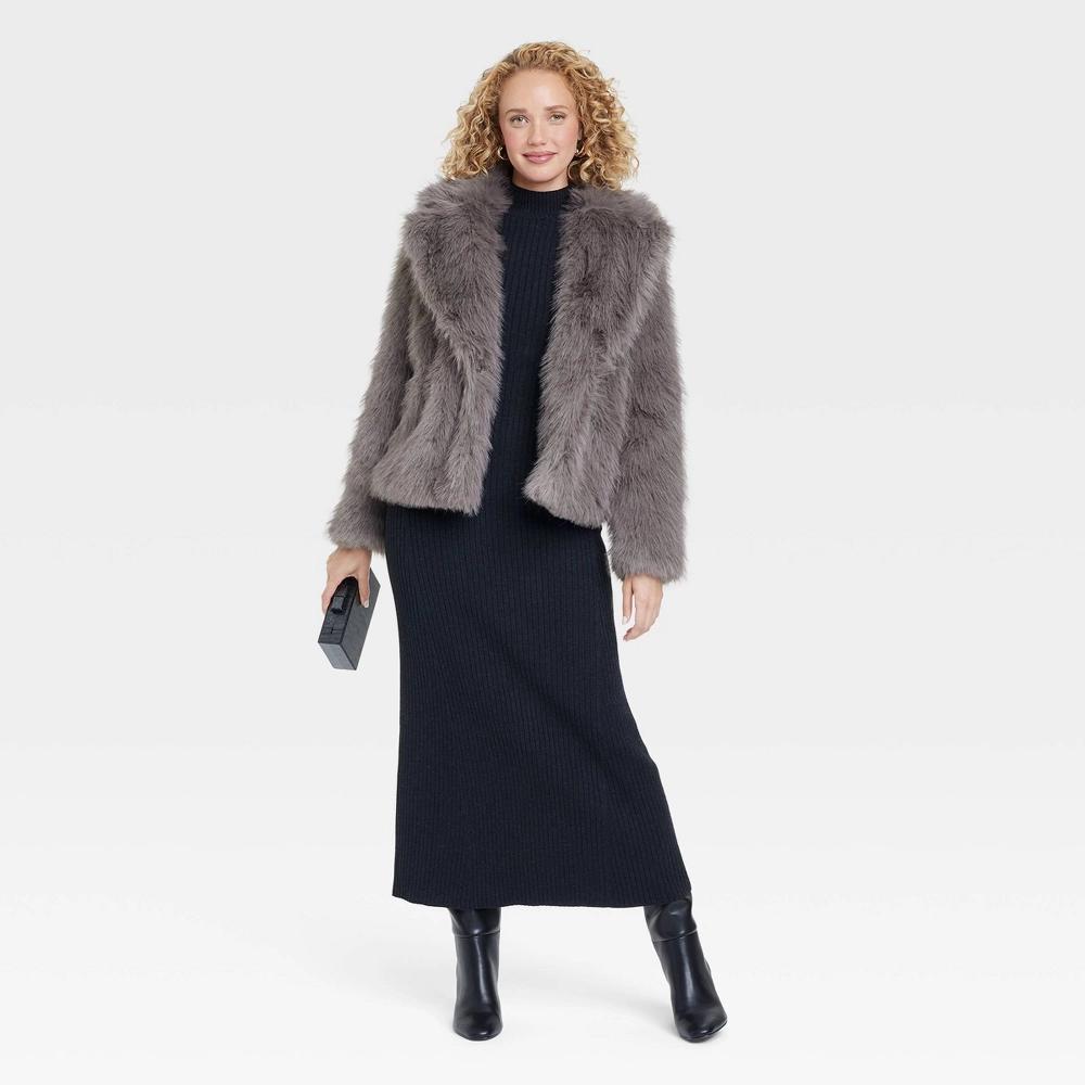 Women's Faux Fur Jacket - A New Day™ Product Image