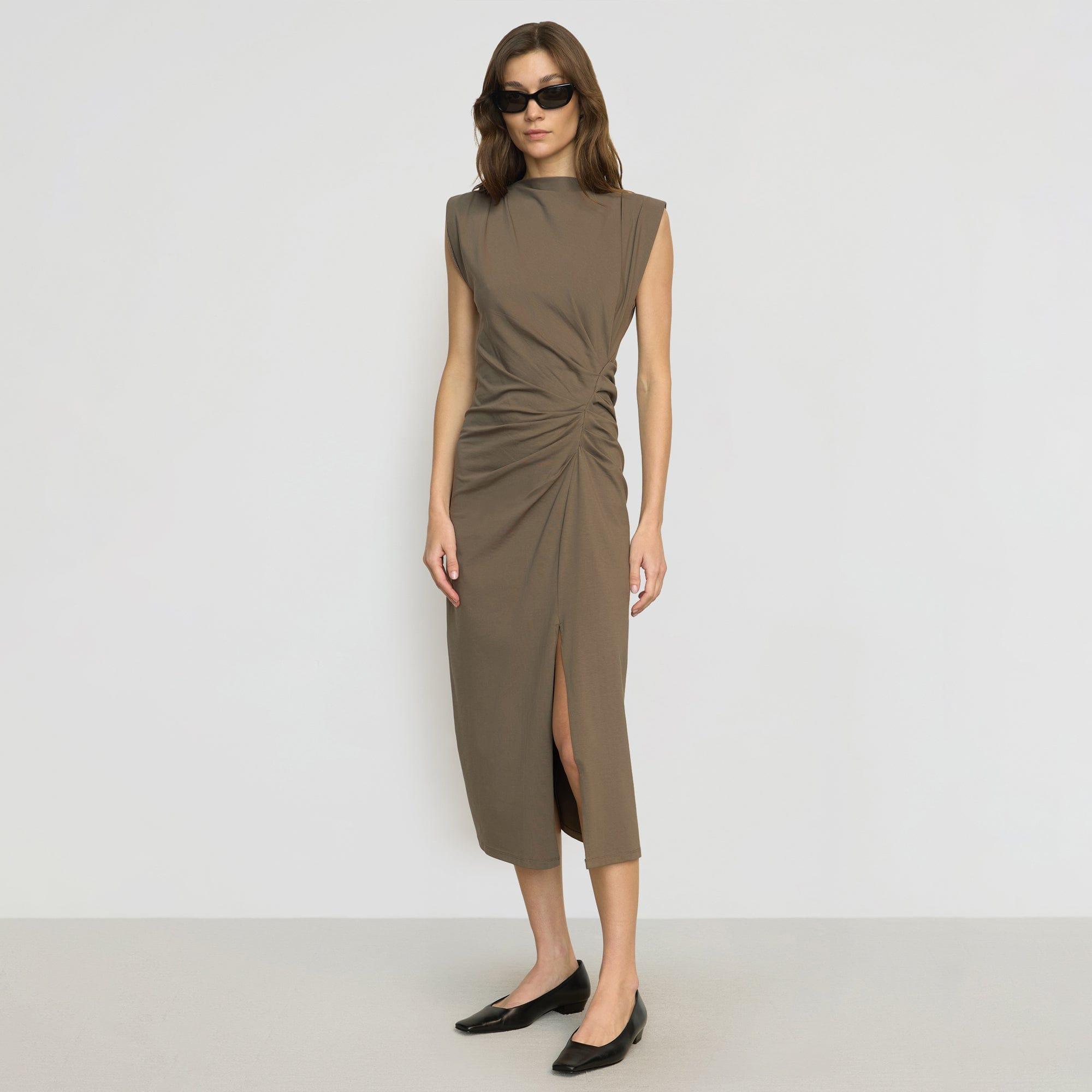Khelan Sculpted Ruched-Waist Dress Product Image