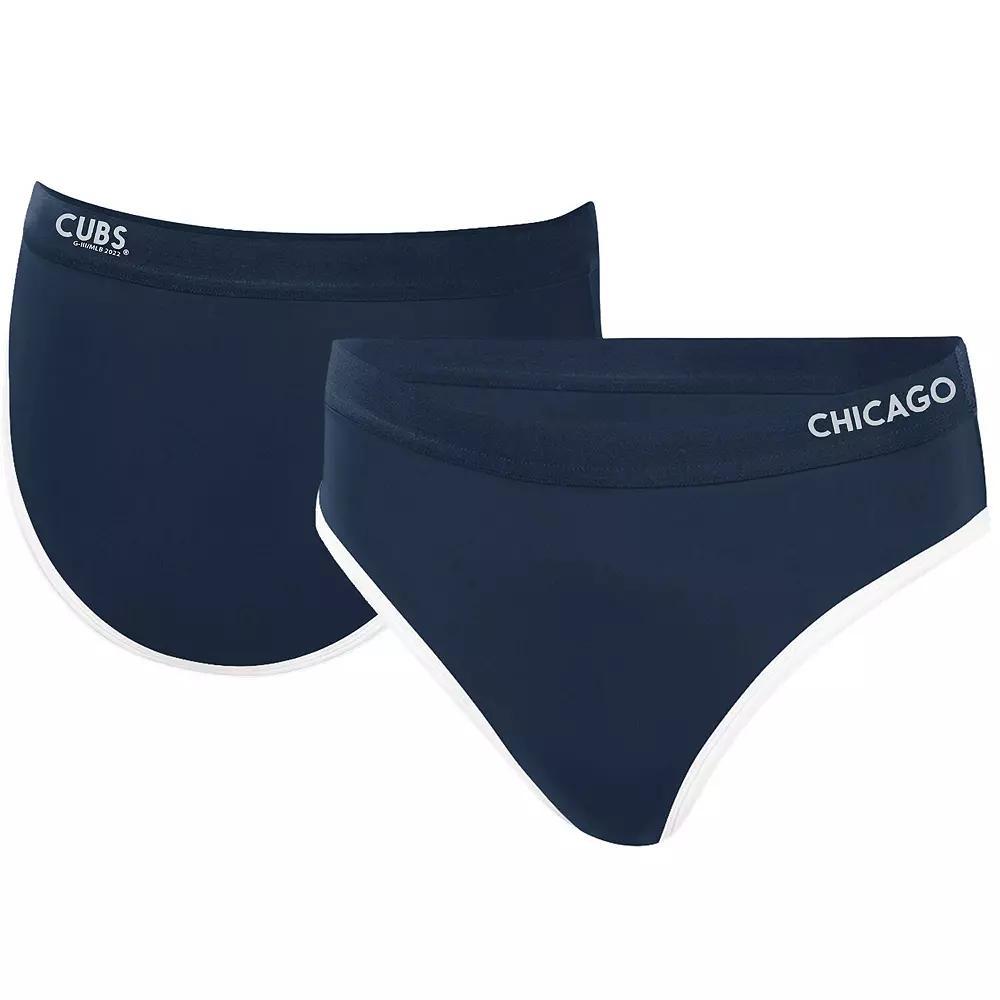 Women's G-III 4Her by Carl Banks Navy Chicago Cubs Southpaw Bikini Bottom, Size: Small, Blue Product Image