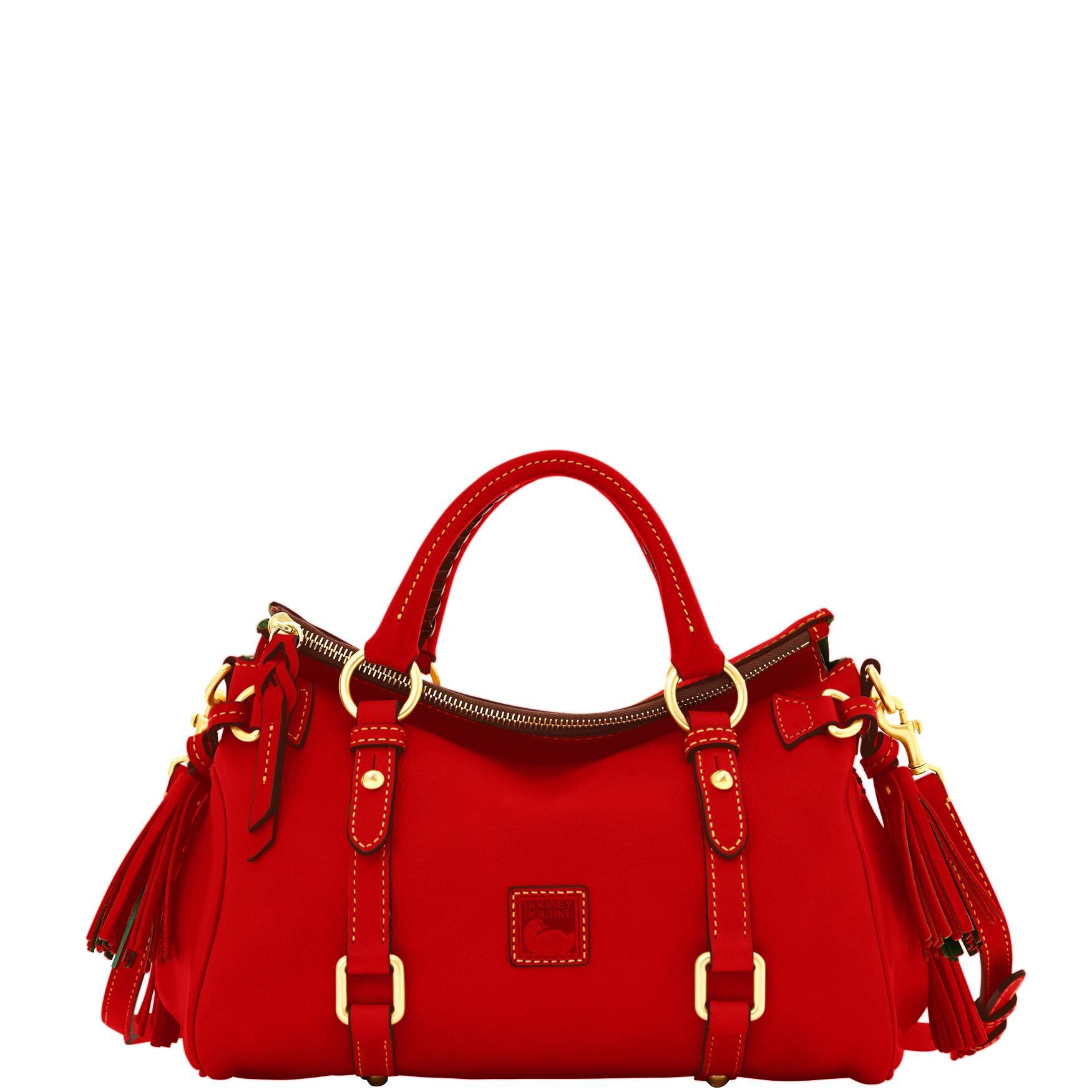 Dooney & Bourke Womens Florentine Mini Leather Satchel Bag in Ecru Product Image