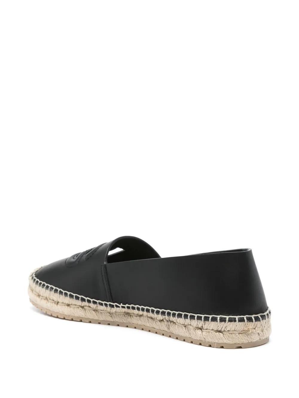 logo-embossed leather espadrilles Product Image