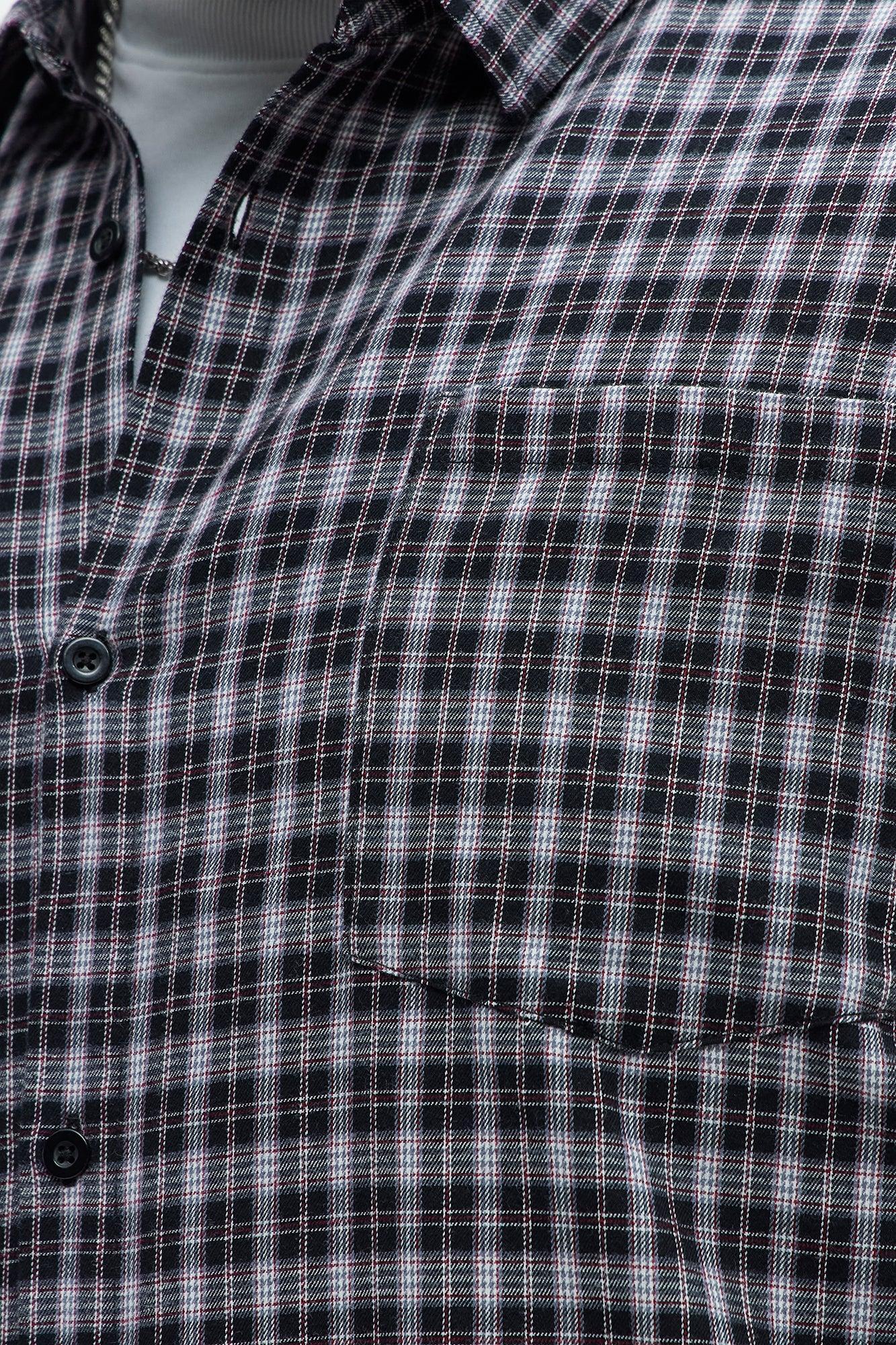 Carson Plaid Classic Long Sleeve Button Up - Black/combo Product Image