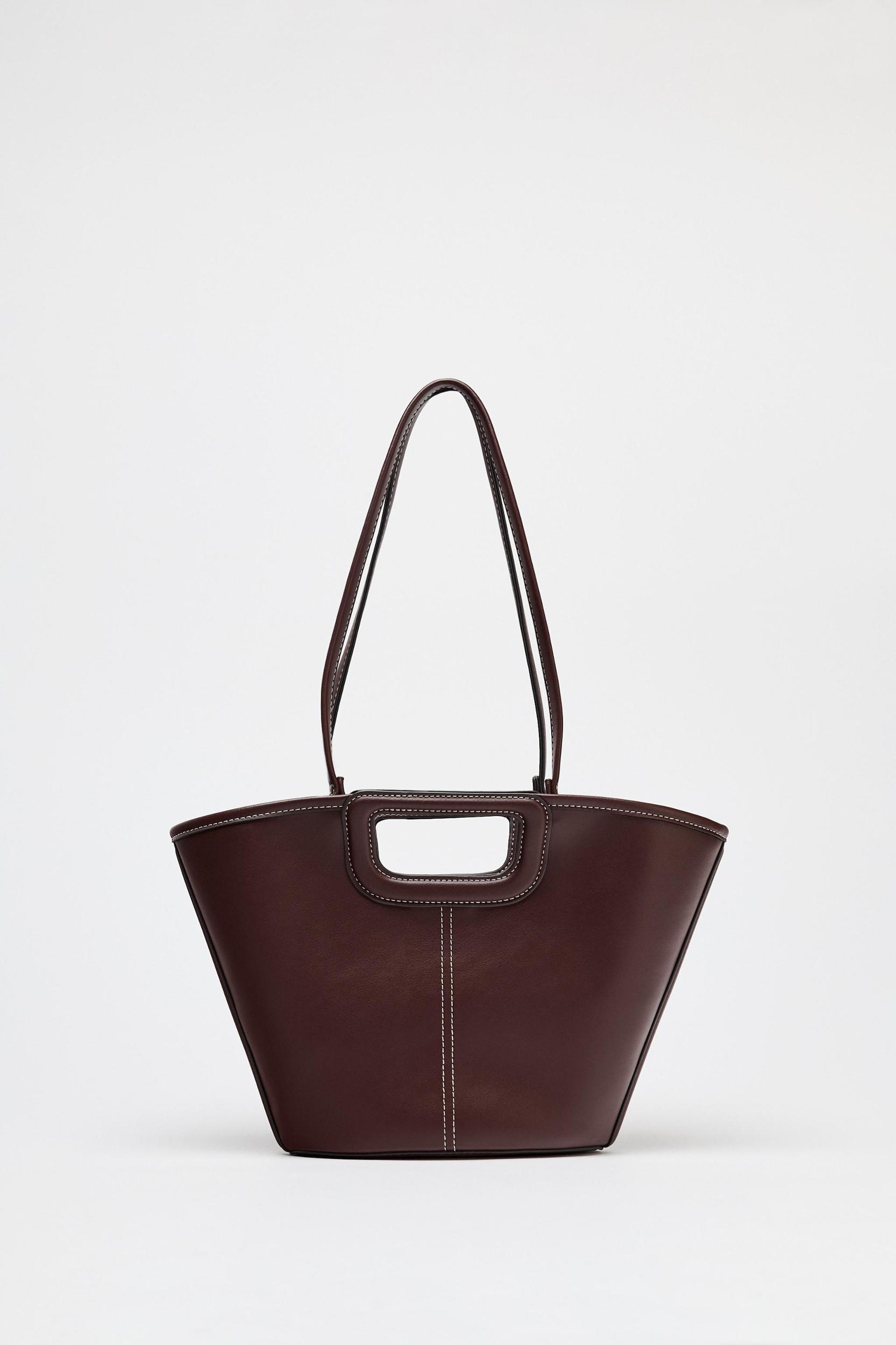 TOPSTITCHED SHOPPER BAG Product Image