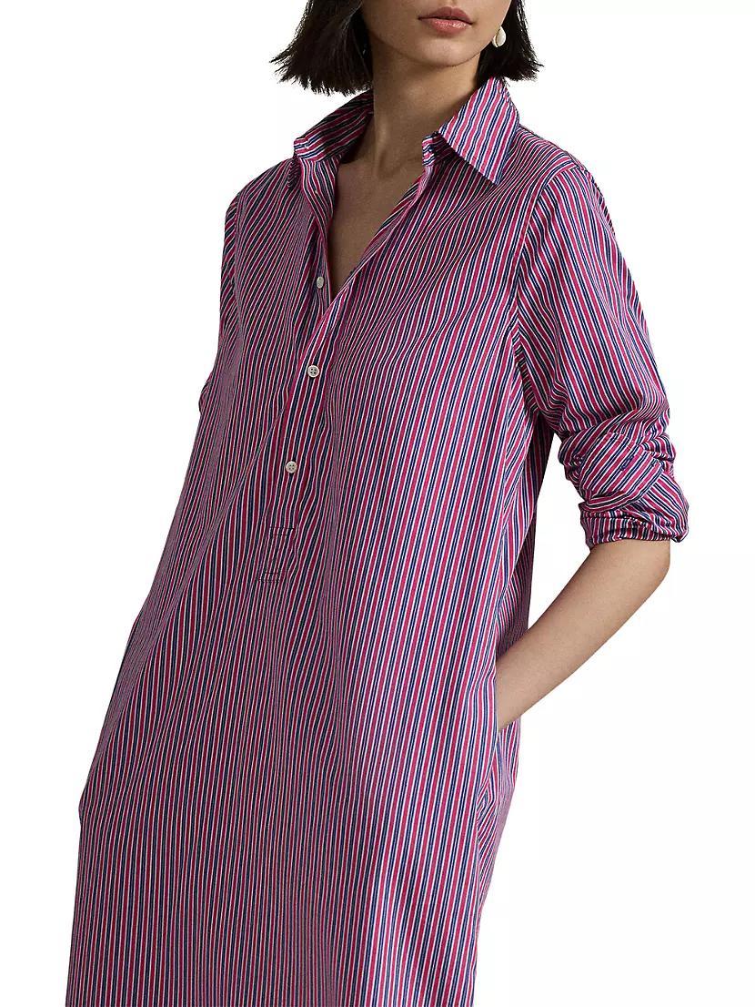 Striped Cotton Maxi Shirtdress Product Image