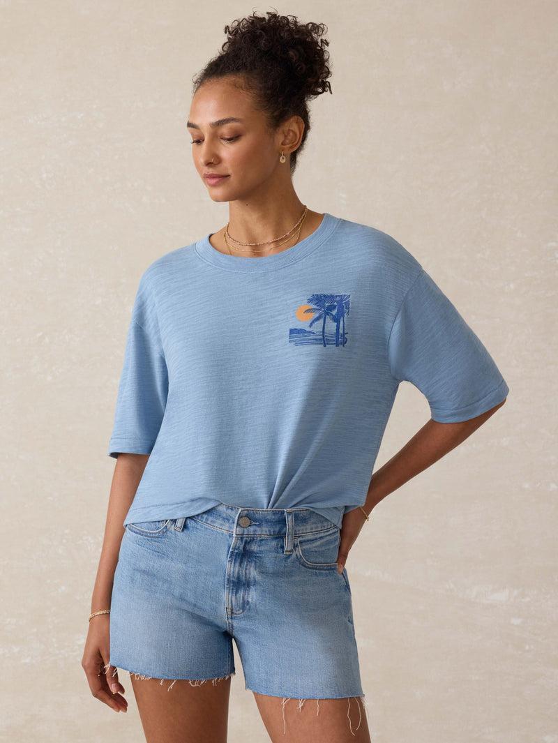 Sunwashed Slub Vintage Tee - Dusty Blue Product Image