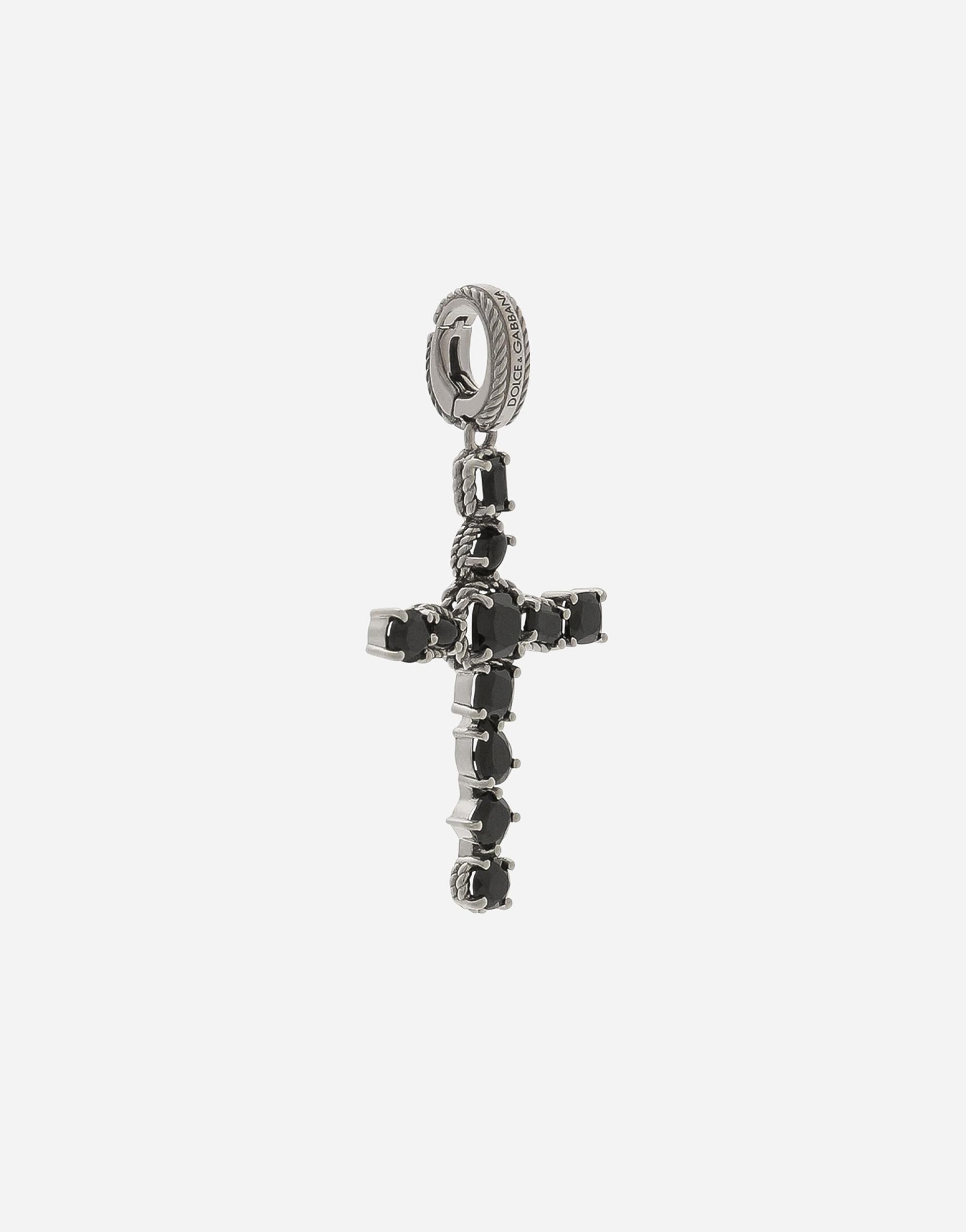 DOLCE & GABBANA Anna Charm In White Gold 18kt And Black Spinels Product Image