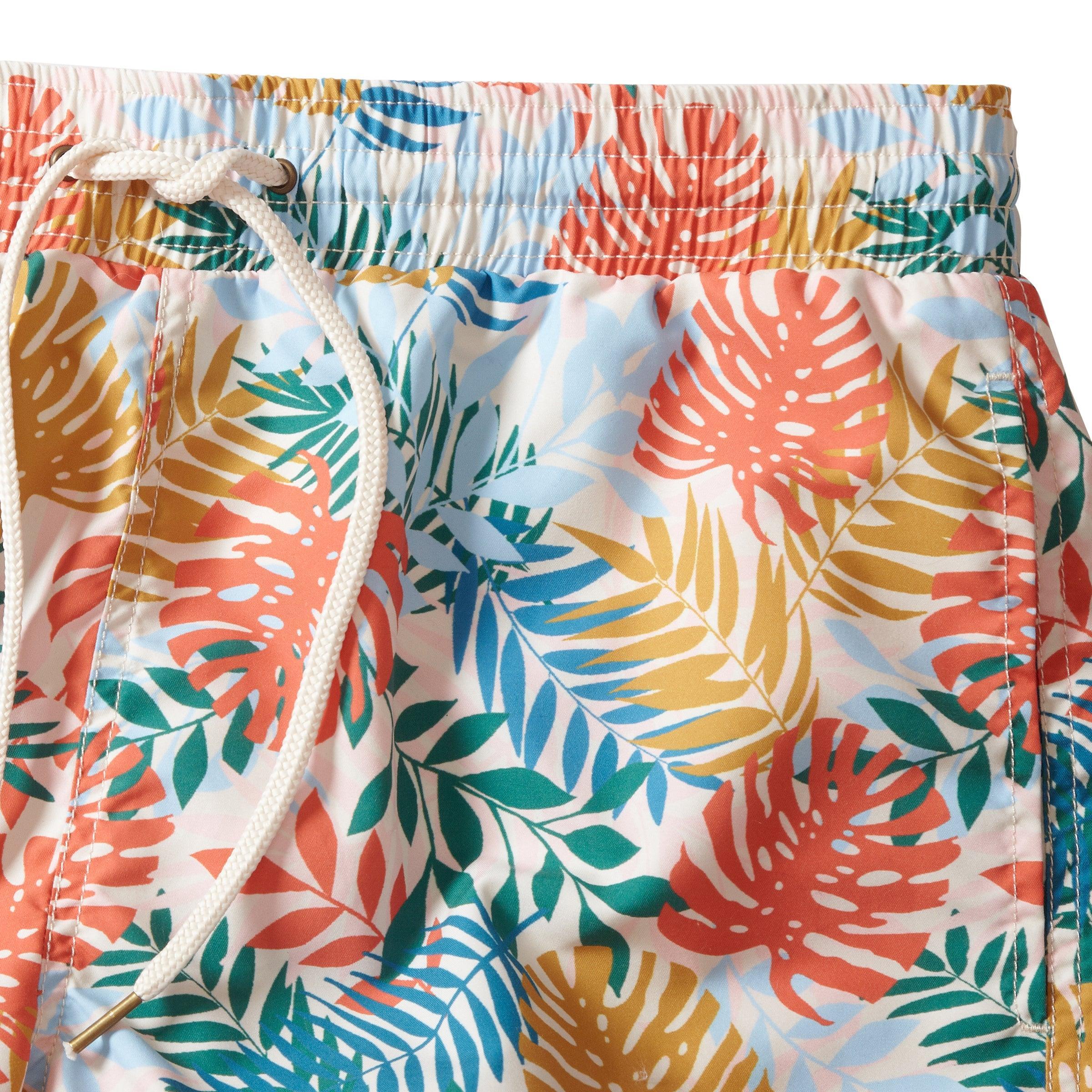 Tropical Leaf Eco Swim Trunk 8" SMP - Multi Color (Final Sale)* Product Image