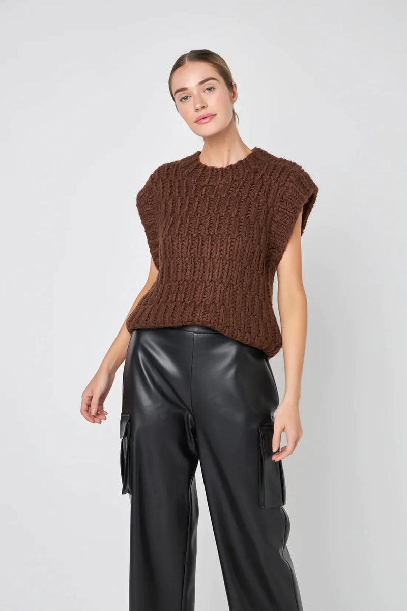 Tina Chunky Knit Vest Product Image