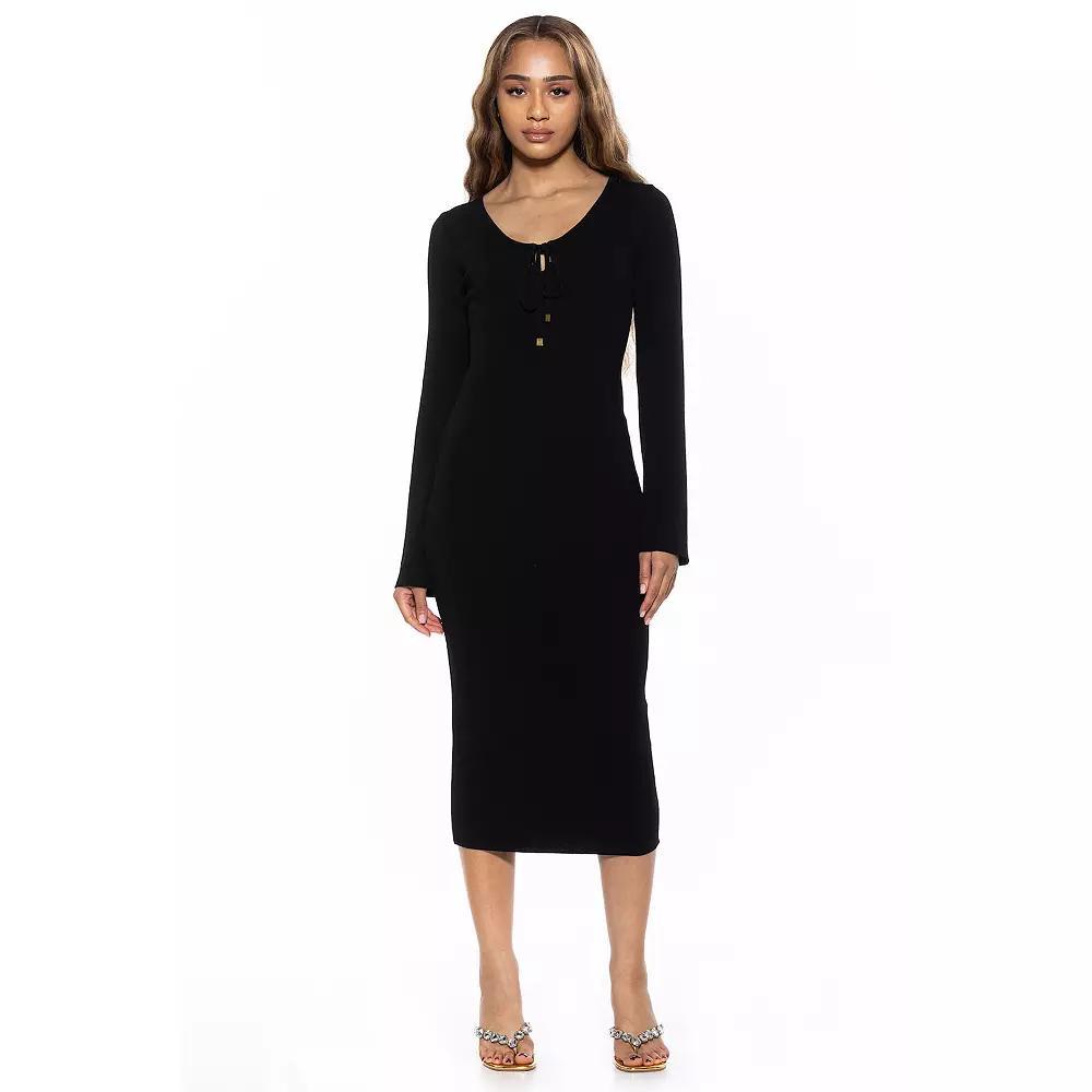 Women's ALEXIA ADMOR Akari Knit Midi Dress, Size: Small, Pink Product Image