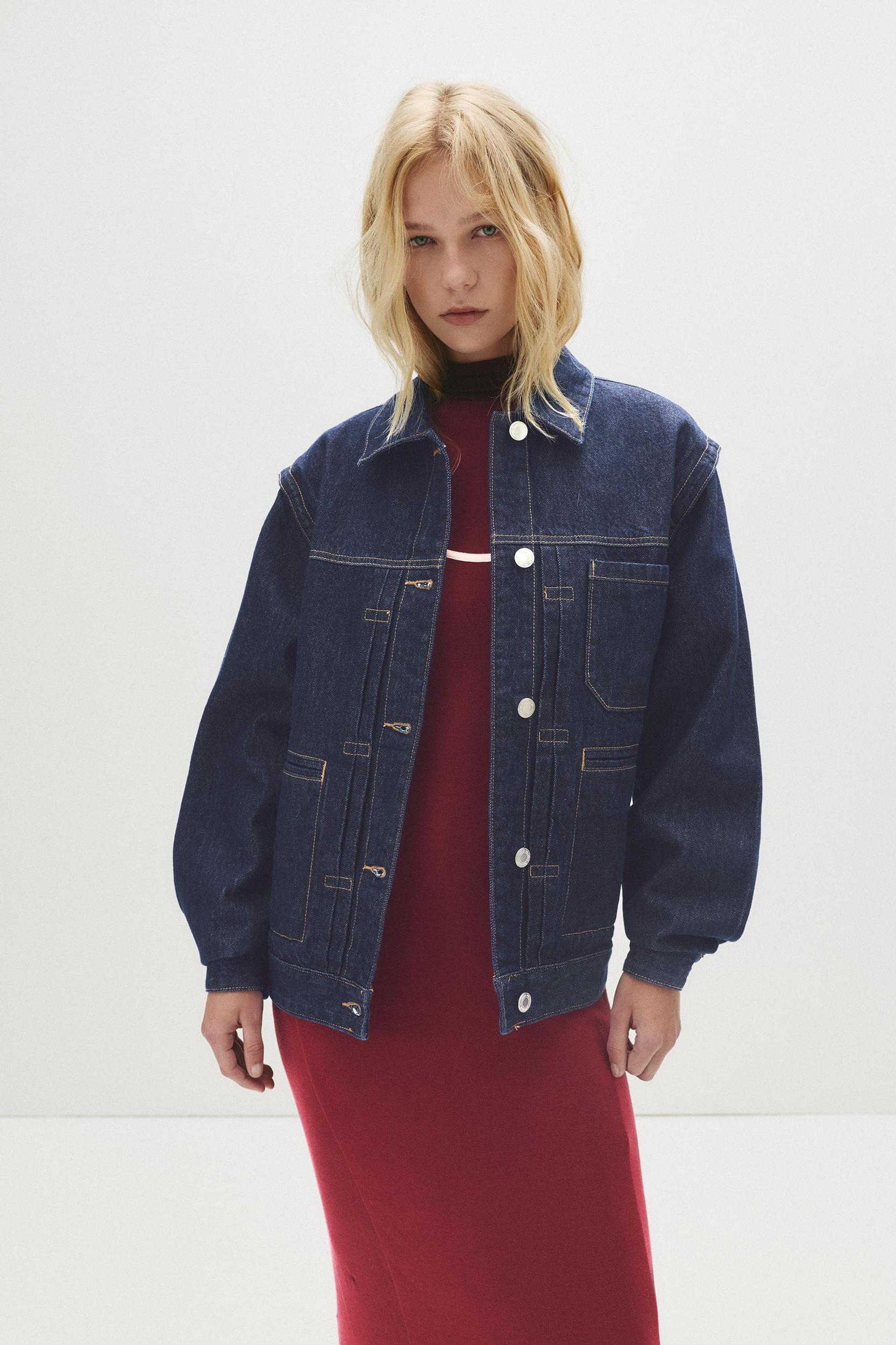 Denim trucker jacket Product Image