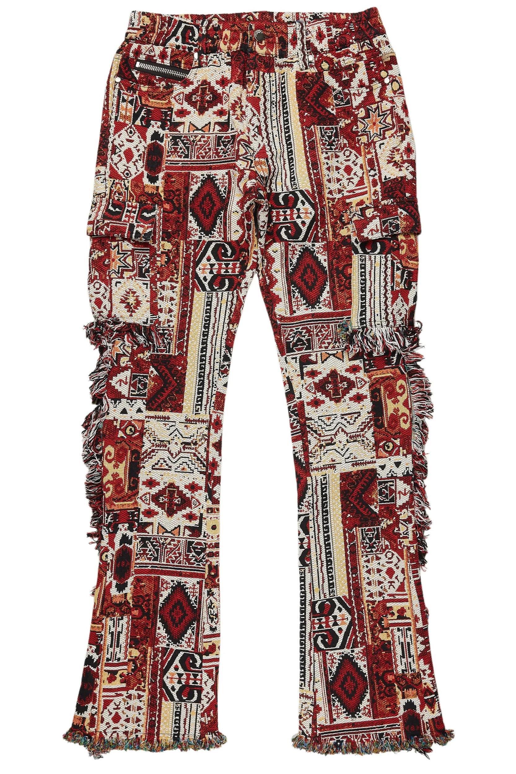 Ayami Pink Slim Tapestry Flare Jean Male Product Image