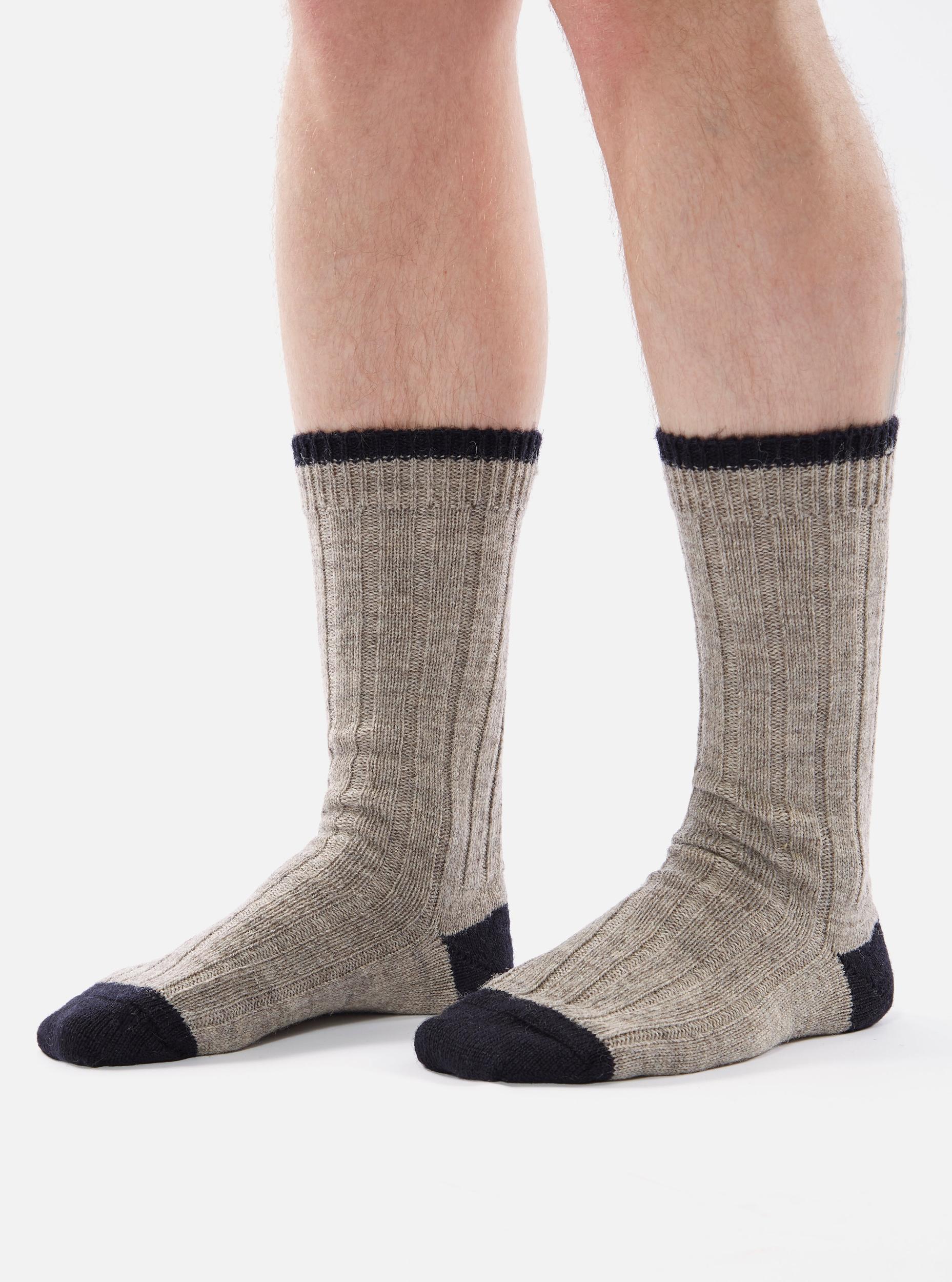 Universal Works Hike Sock In Stone Wool Product Image