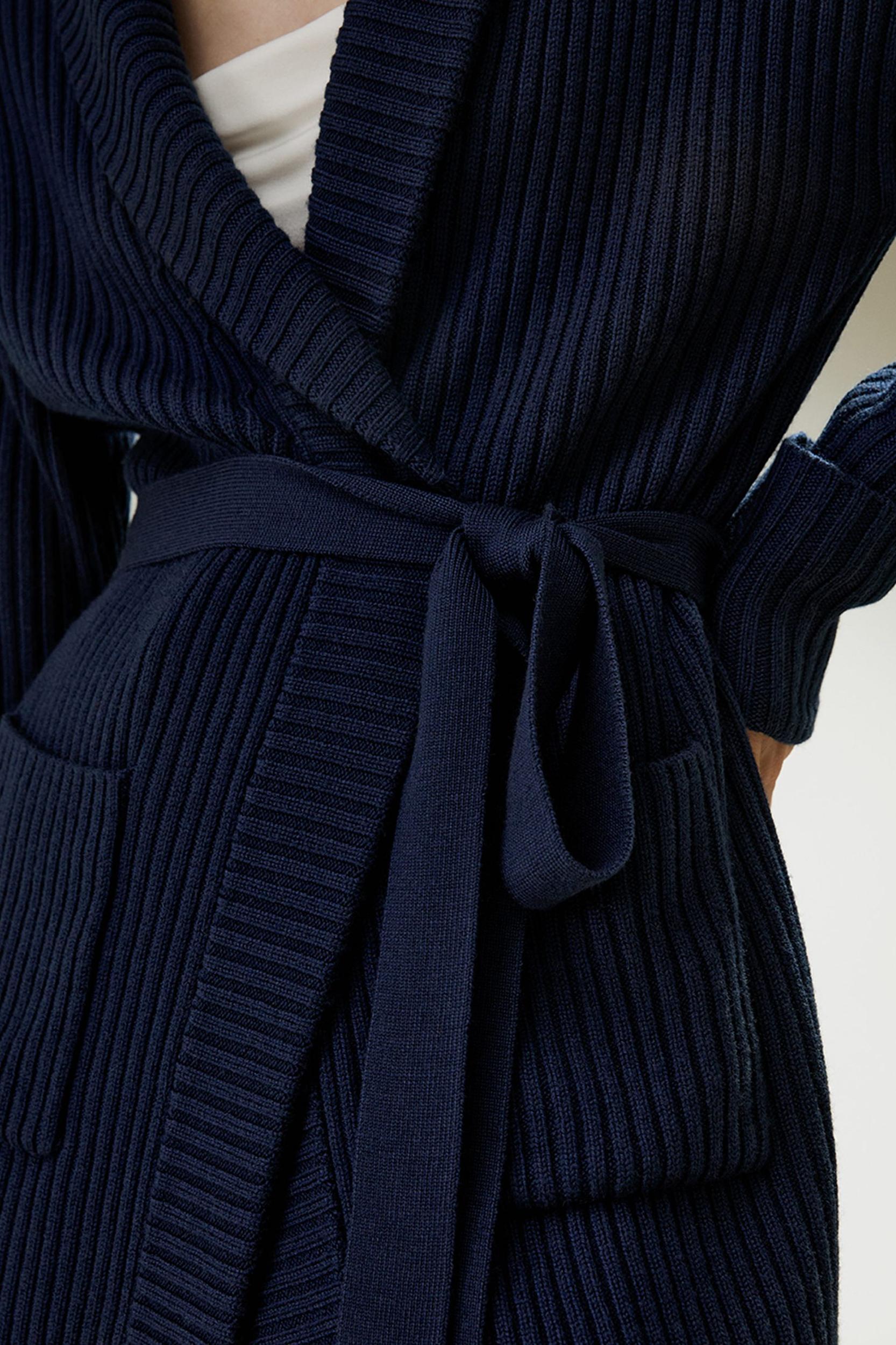 Merino Wool Shawl Collar Cardigan Product Image