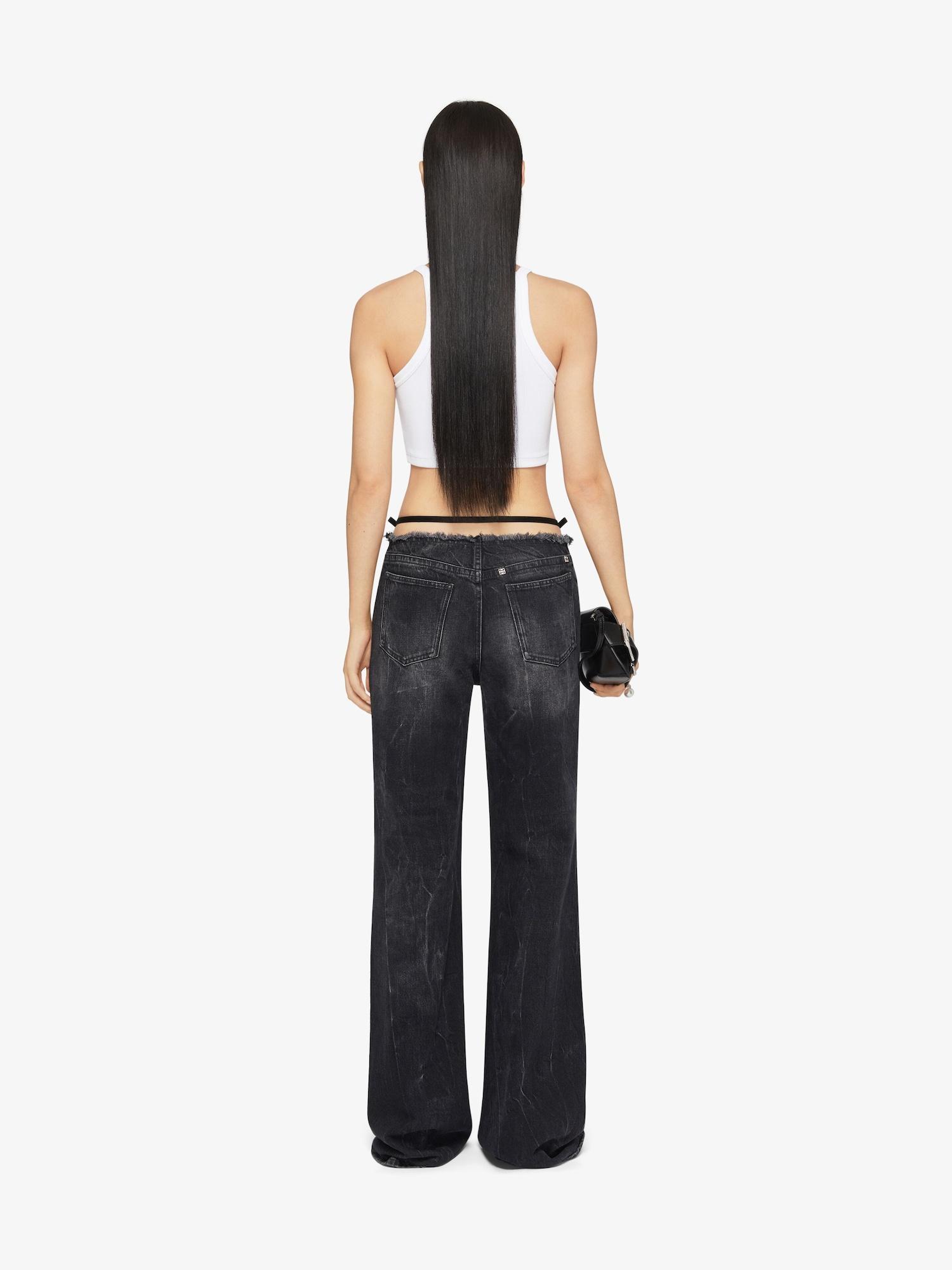 Cropped tank top in cotton with 4G detail Product Image