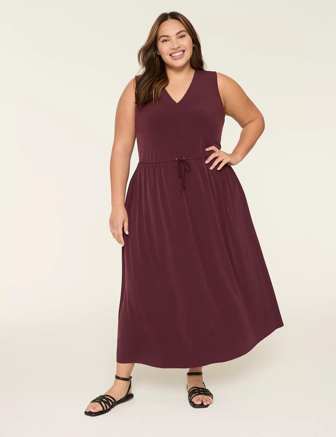 Swing Tie-Waist Jersey Maxi Dress Product Image
