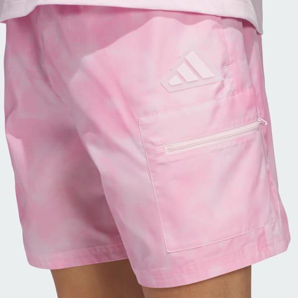 adidas Print Shorts Clear Pink M Mens Product Image