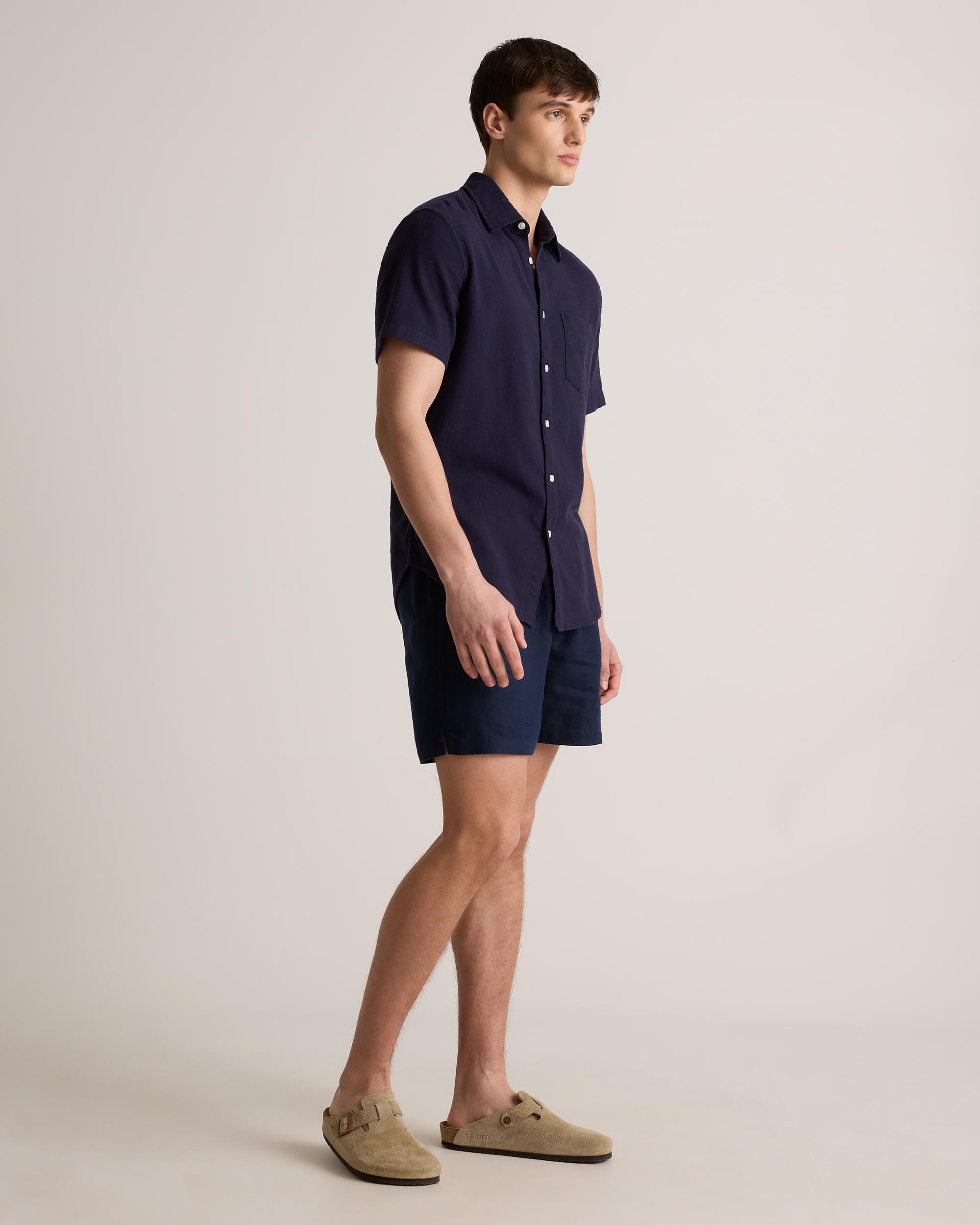 Quince | Men's Stretch Selvage Short Sleeve Shirt Organic Cotton Product Image