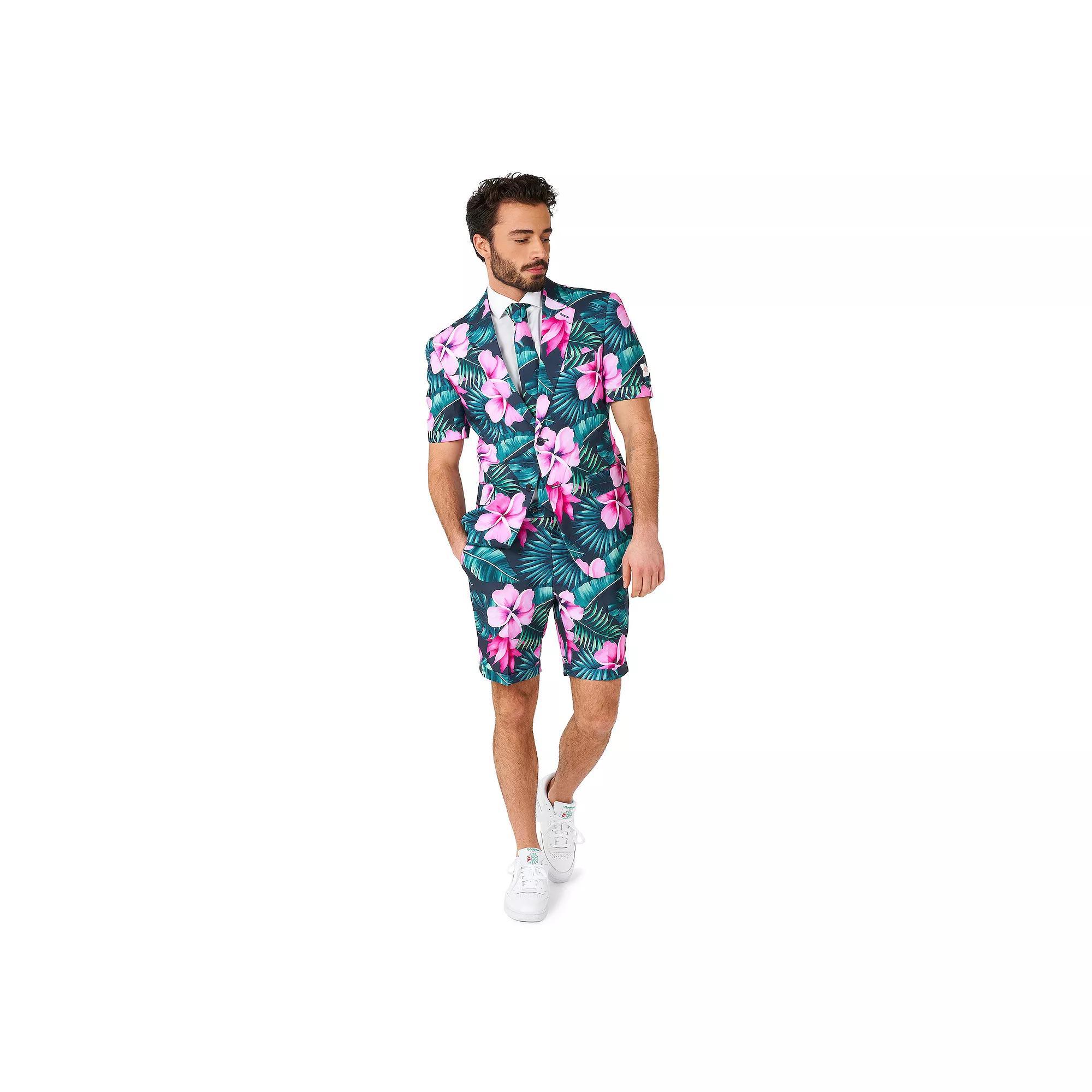 Men's OppoSuits Modern-Fit 3-pc. Hawaiian Suit & Tie Set, Size: 48 - Regular, Summer Hawaii Grande Product Image