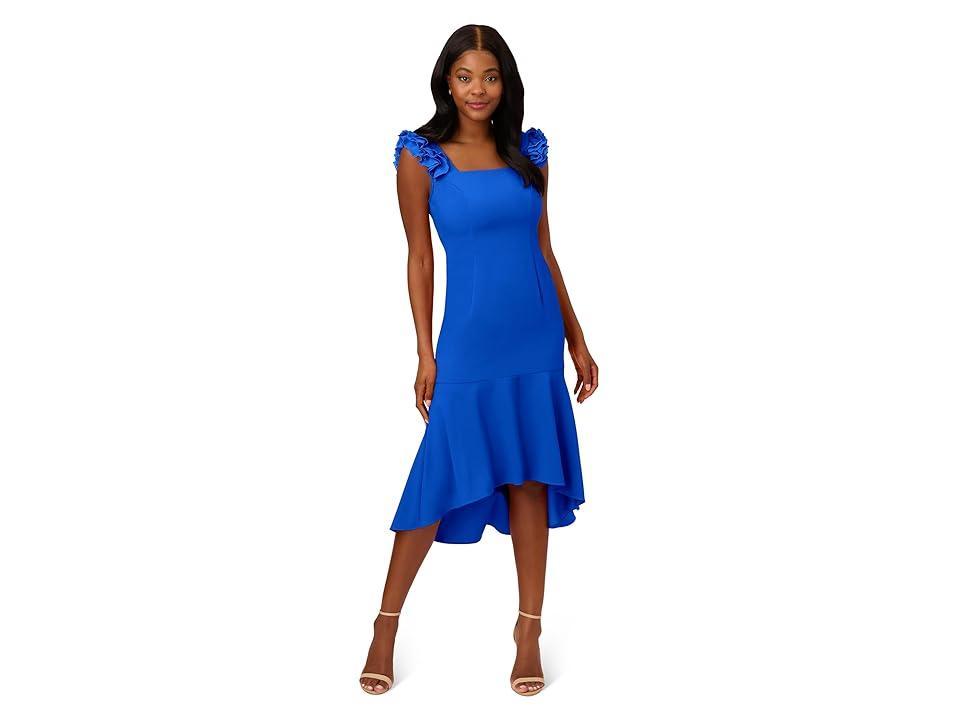 Adrianna Papell Satin Ruffle Sleeve High Product Image