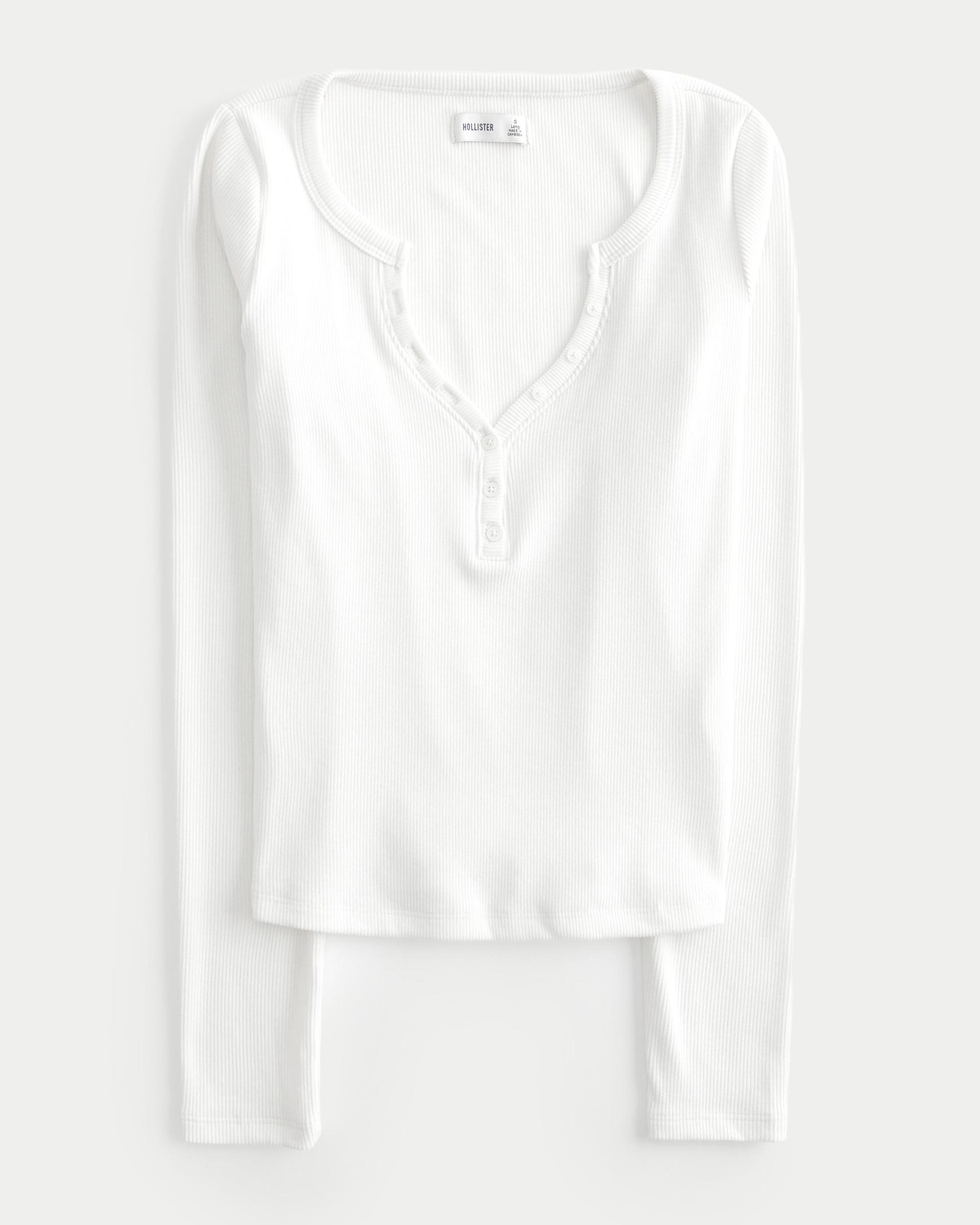 Cozy Ribbed Seamless Fabric Henley Product Image