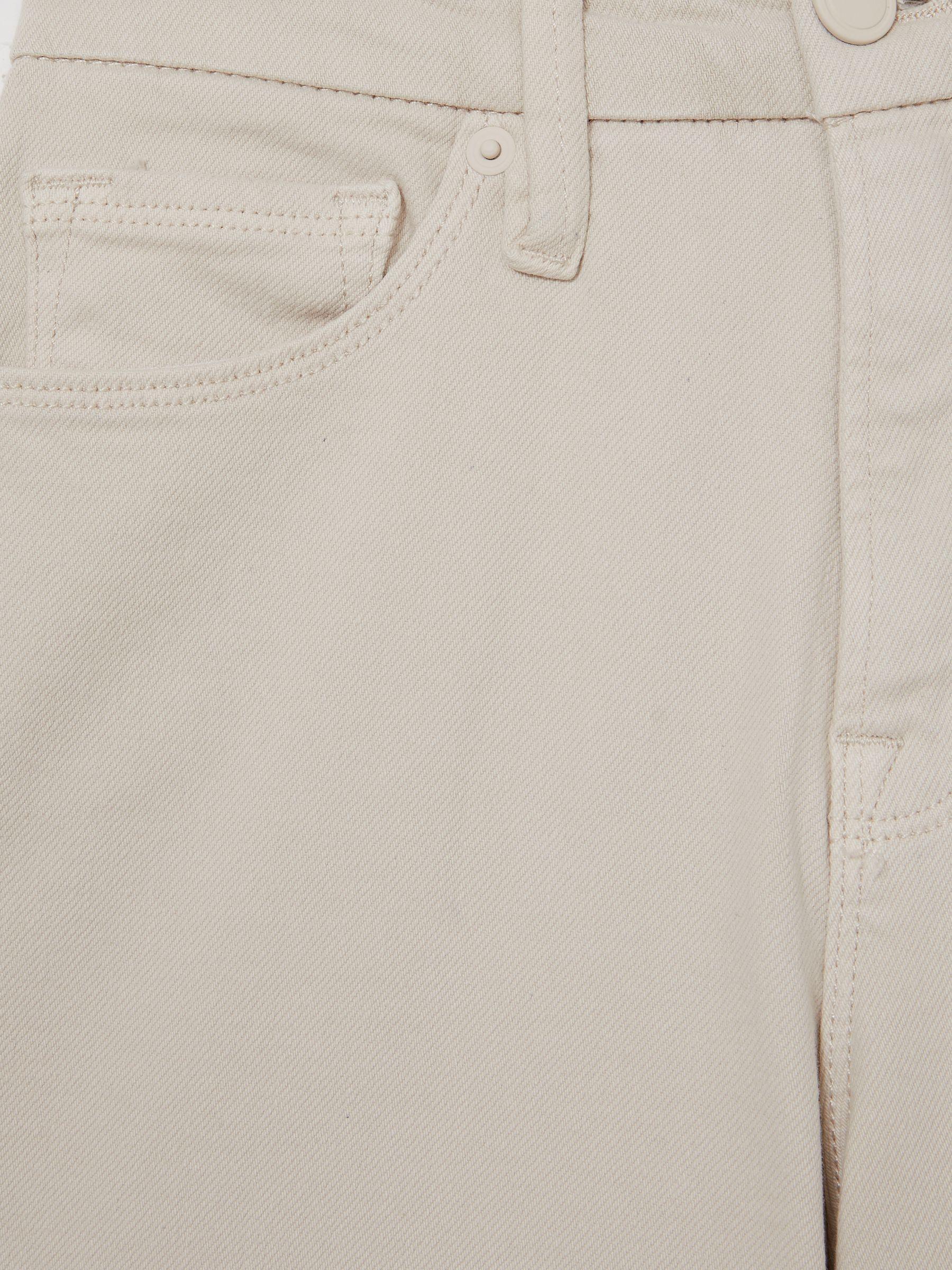 Good American Cropped Palazzo Jeans in Cream Product Image