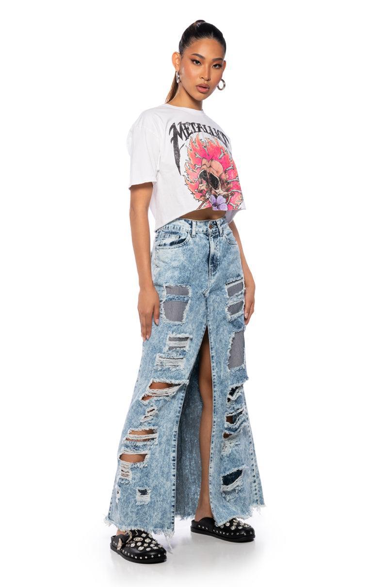 METALLICA FLORAL SKULL CROPPED T SHIRT Product Image