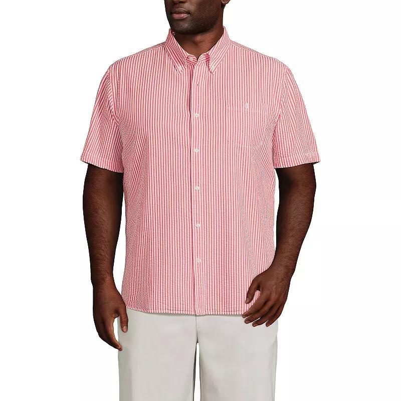 Mens Lands End Button-Down Seersucker Shirt Product Image