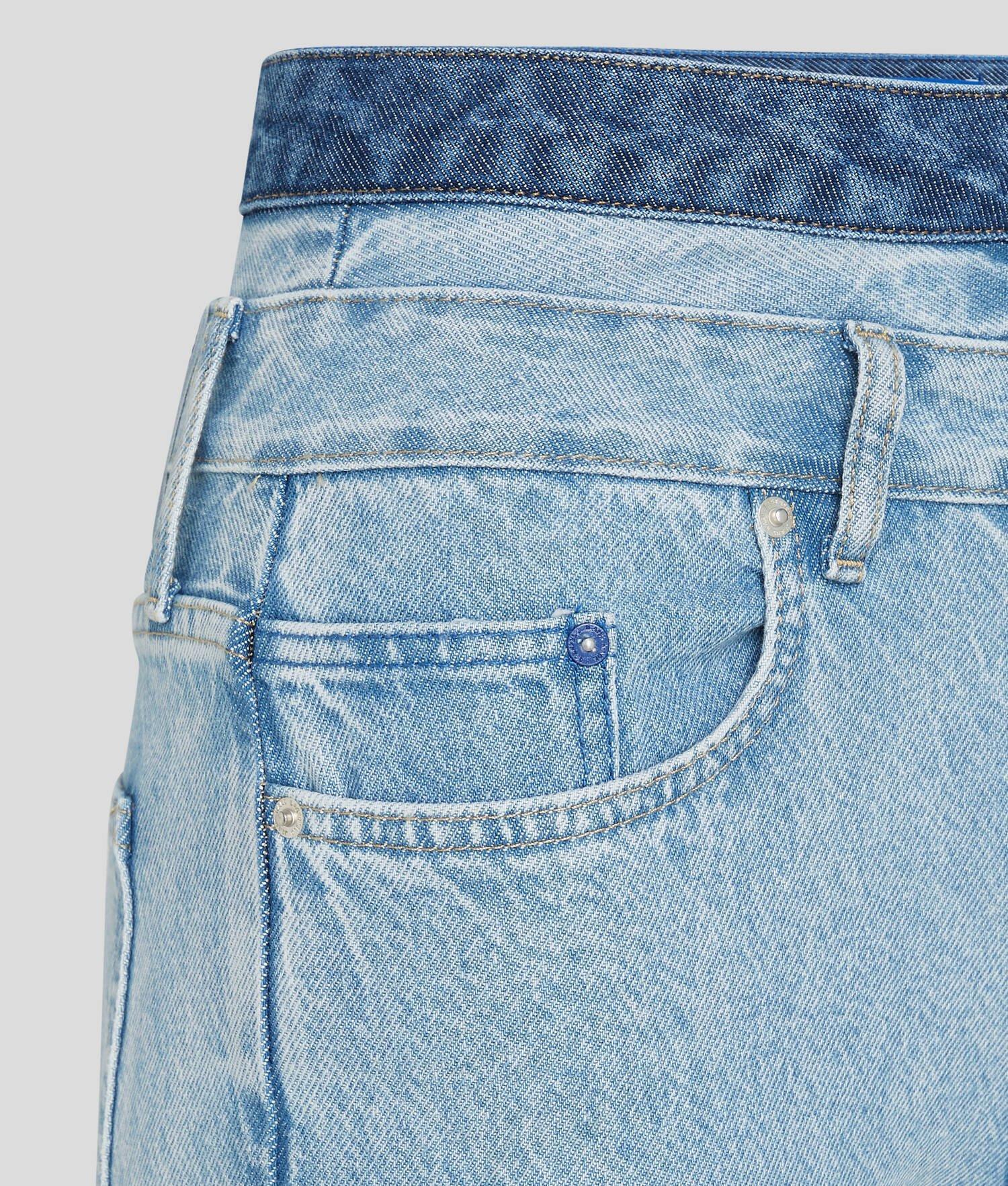KLJ HIGH-RISE DOUBLE WAISTBAND STRAIGHT JEANS  Product Image