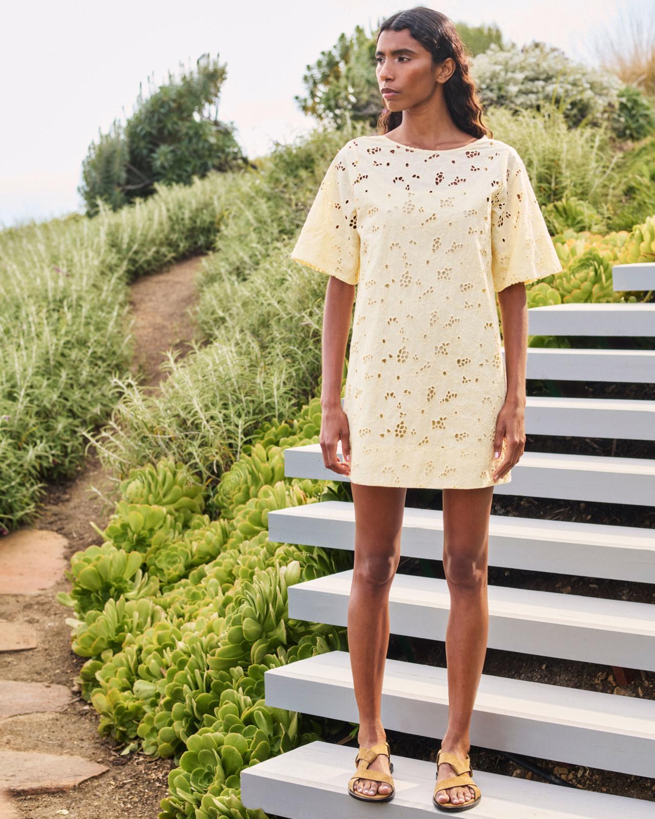Womens Eyelet Mini Shift Dress by Everlane Product Image