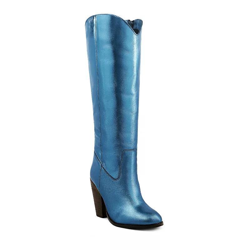 Rag & Co Great Storm Women's Leather Western Boots, Size: 6, Blue Product Image
