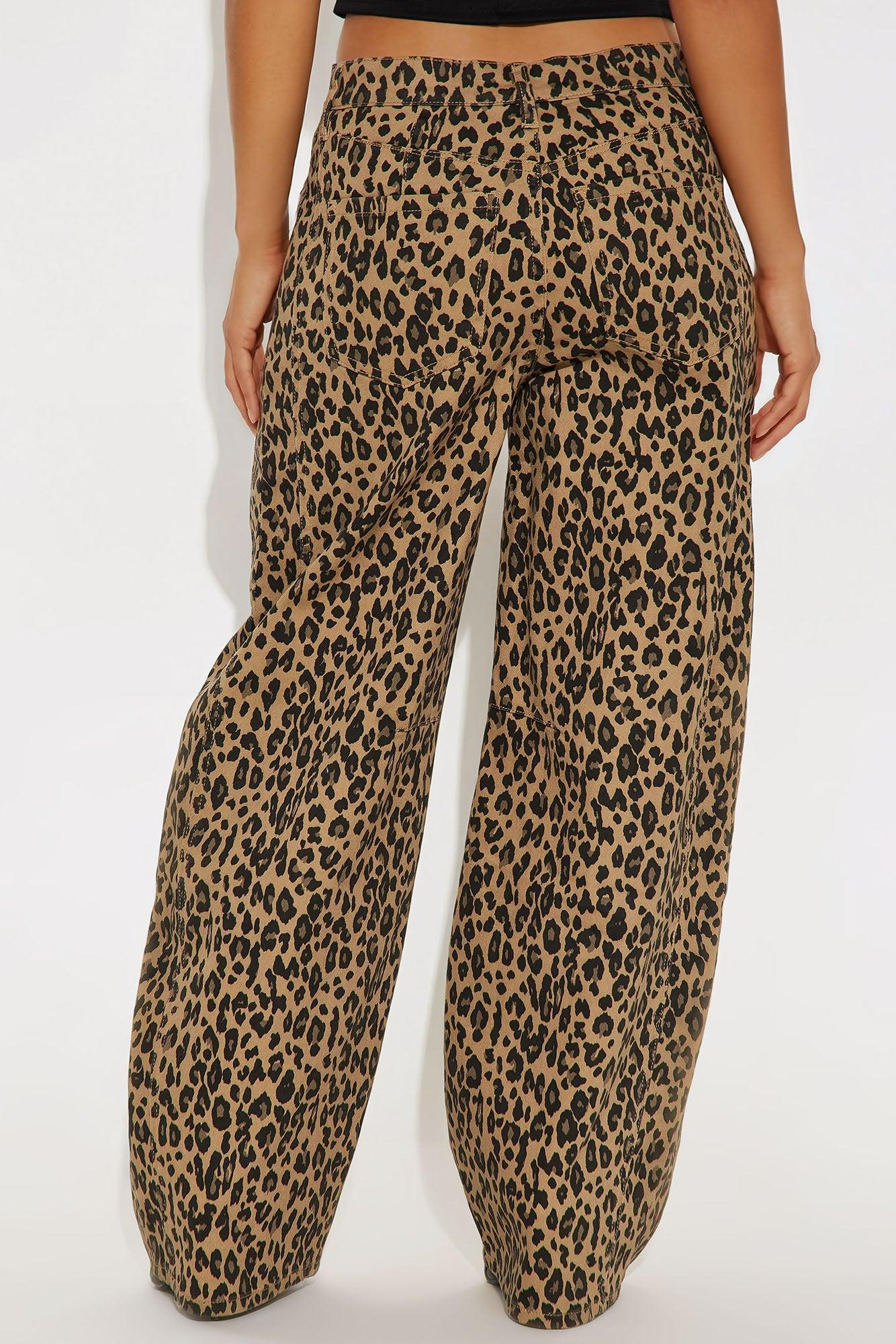 Wildest Dream Barrel Leg Jeans - Brown/combo Product Image