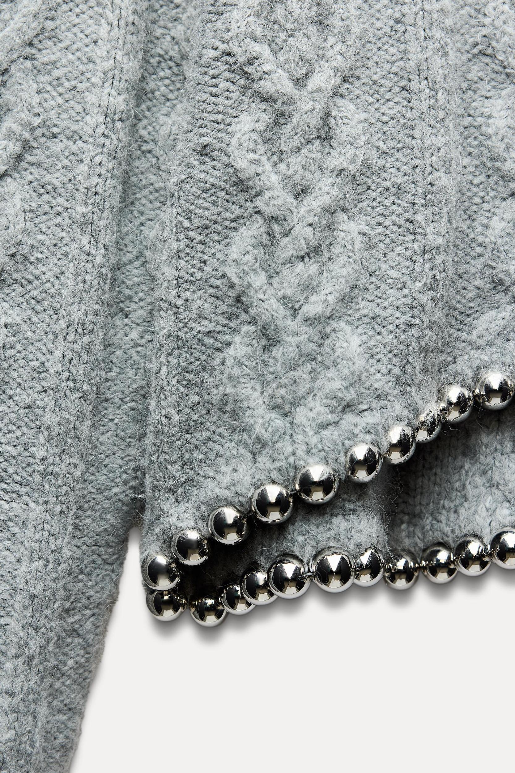 CABLE KNIT BOBBLE SWEATER Product Image