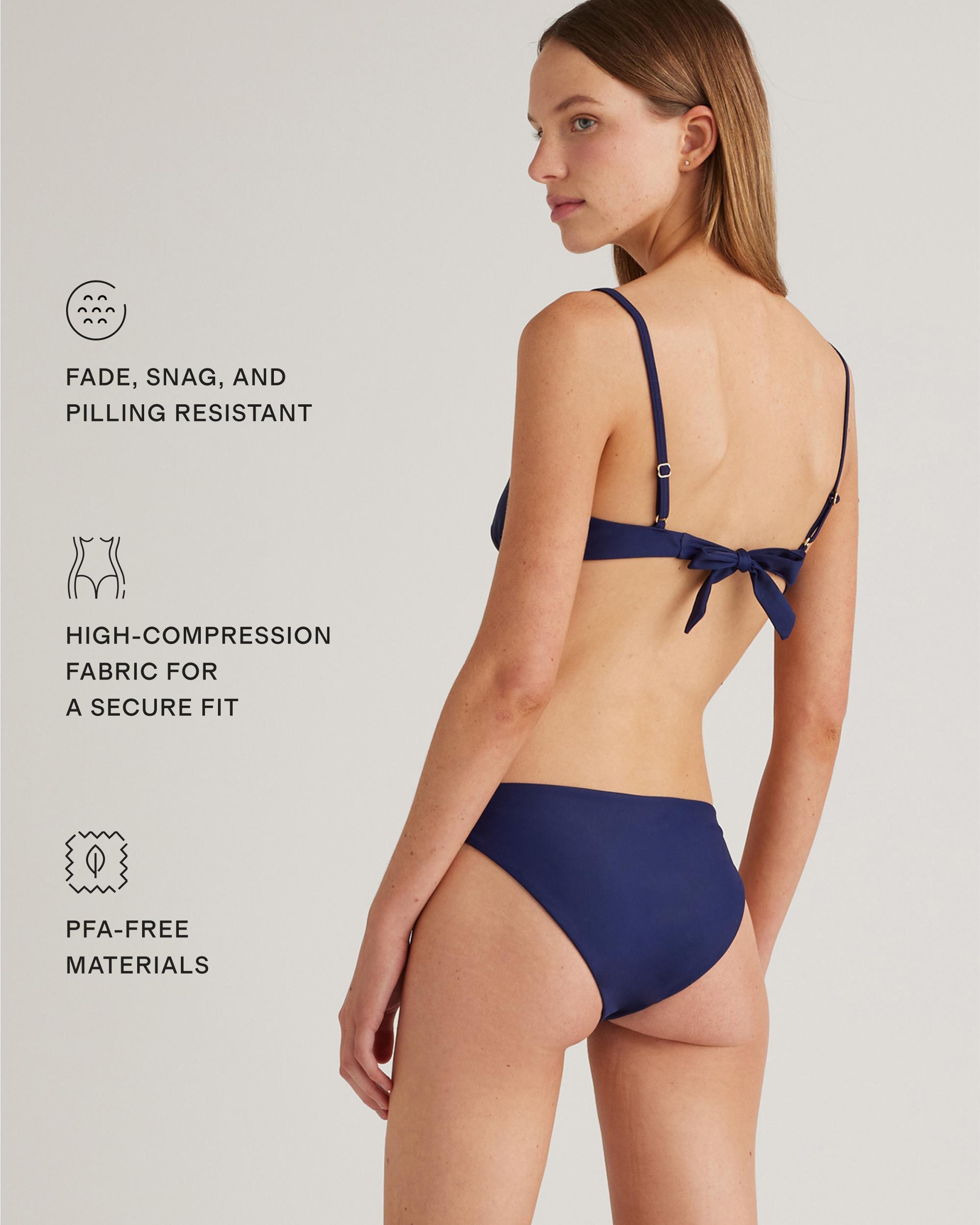 Quince | Women's Italian Demi Bikini Top 78% Recycled Polyamide, 22% Spandex Product Image