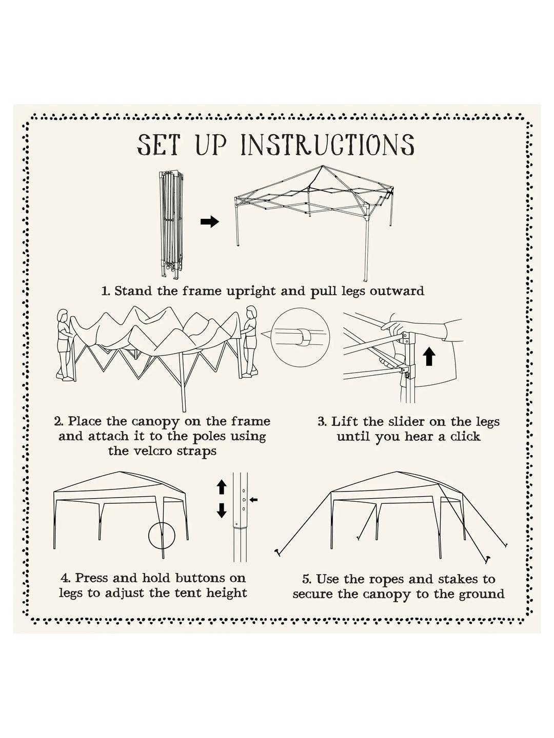 Live Happy Instant Canopy Tent - Dark Teal Floral Product Image