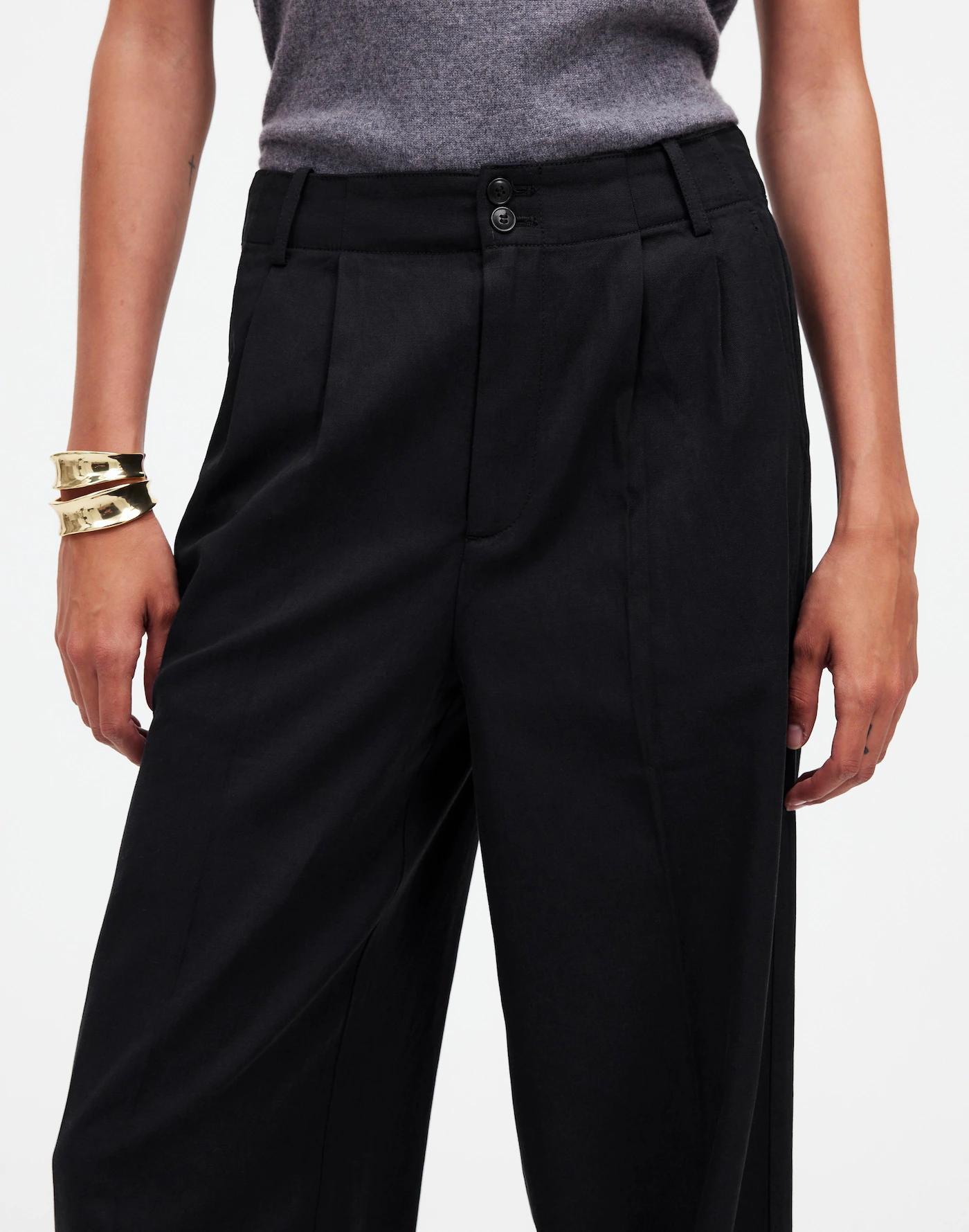 The Harlow Wide-Leg Pant in Drapey Twill Product Image