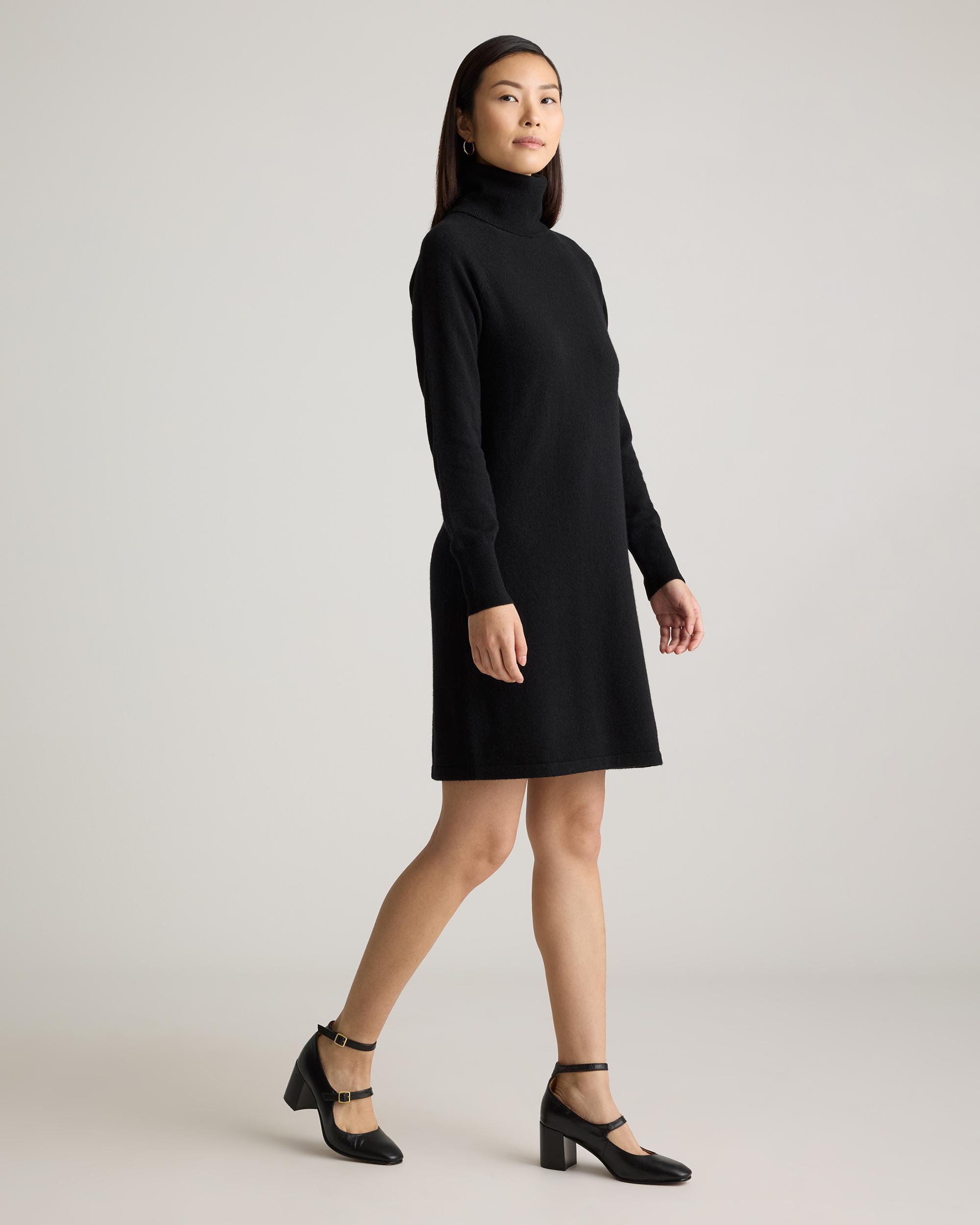 Quince | Women's Mongolian Cashmere Turtleneck Sweater Dress Product Image