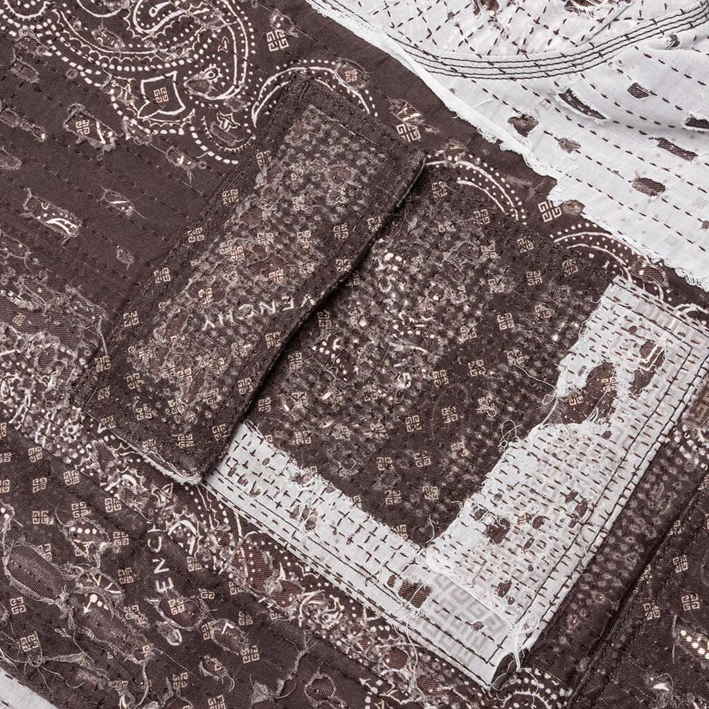 Denim Boro Quilted Blouson - Dark Brown Male Product Image