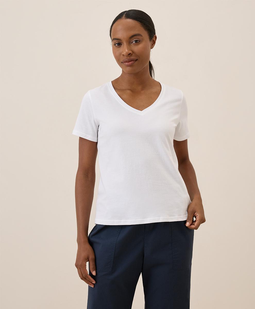Women's French Navy Softspun V-Neck Tee XX Product Image