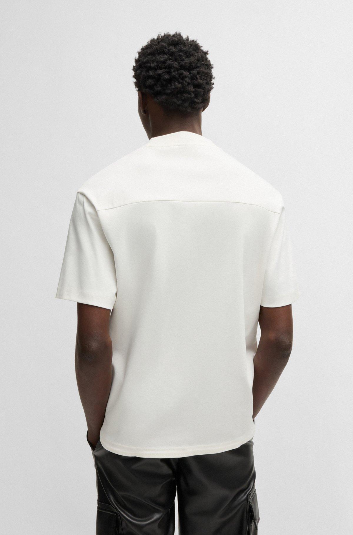 Interlock-cotton T-shirt with stacked logos Product Image