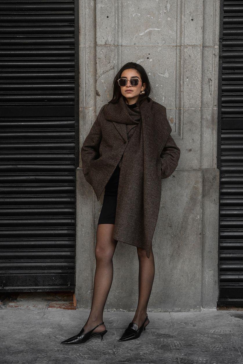 Wool Blend Oversized Blazer Jacket Product Image