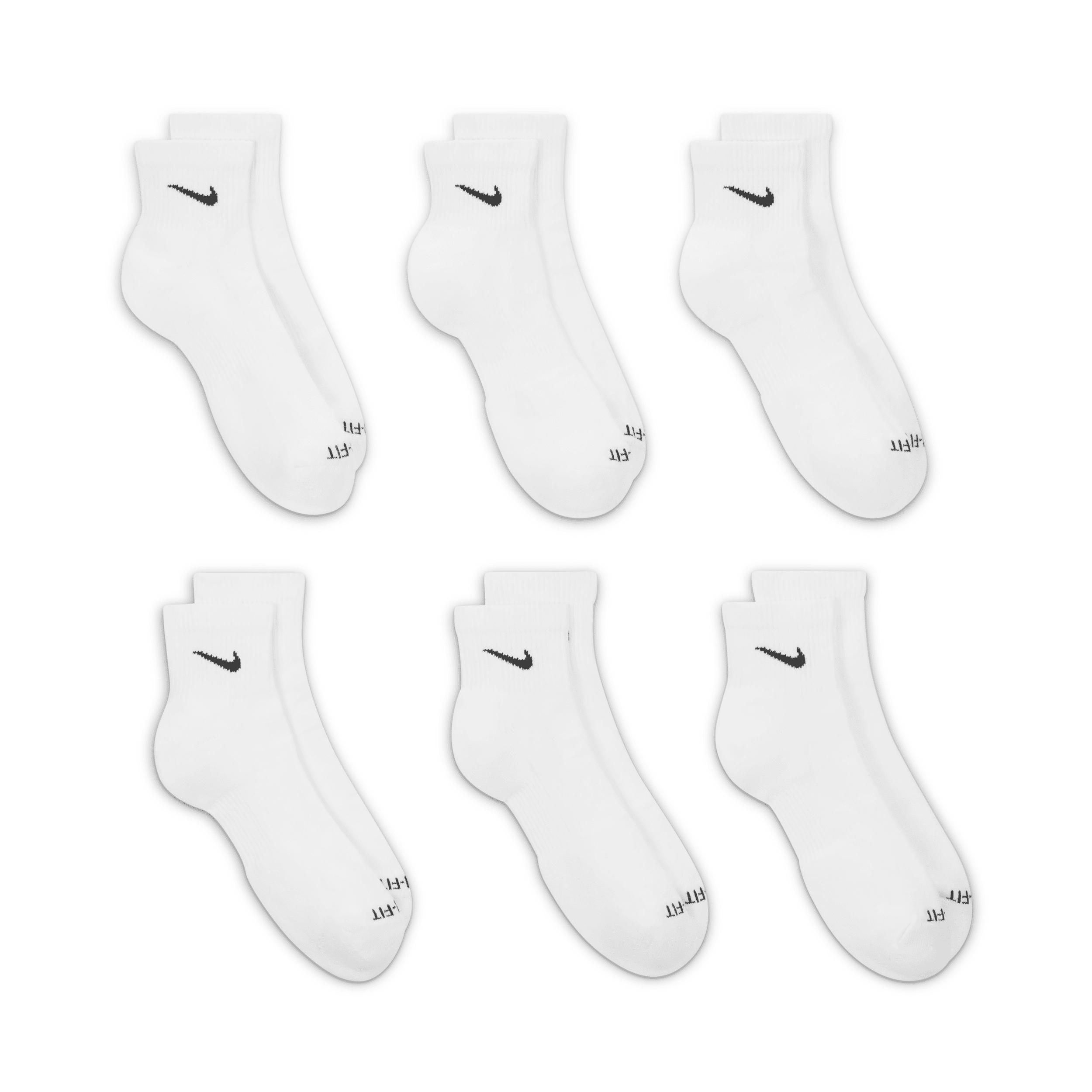 Men's Nike 6-Pack Everyday Plus Cushion Ankle Training Socks, Size: 6-8, White Product Image
