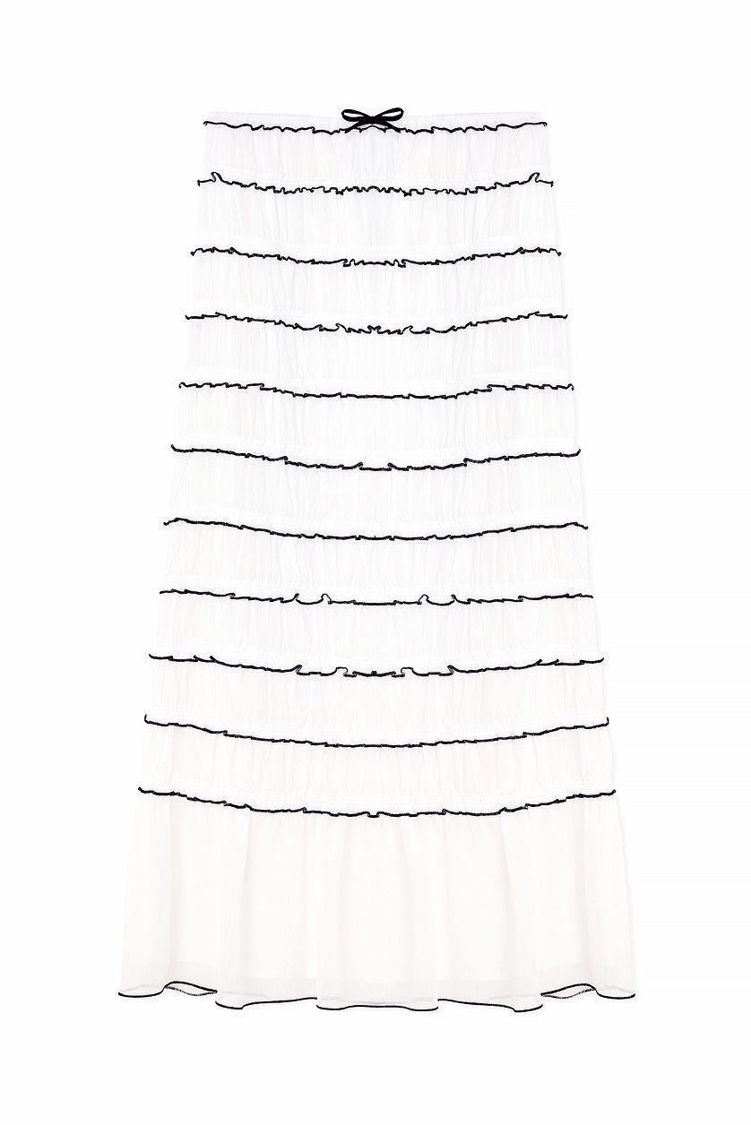 Chiffon Contrast Detail Skirt Product Image
