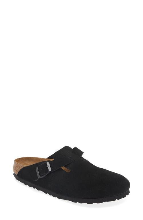 Birkenstock Mens Boston Suede Slide-On Soft Footbed Clogs Product Image