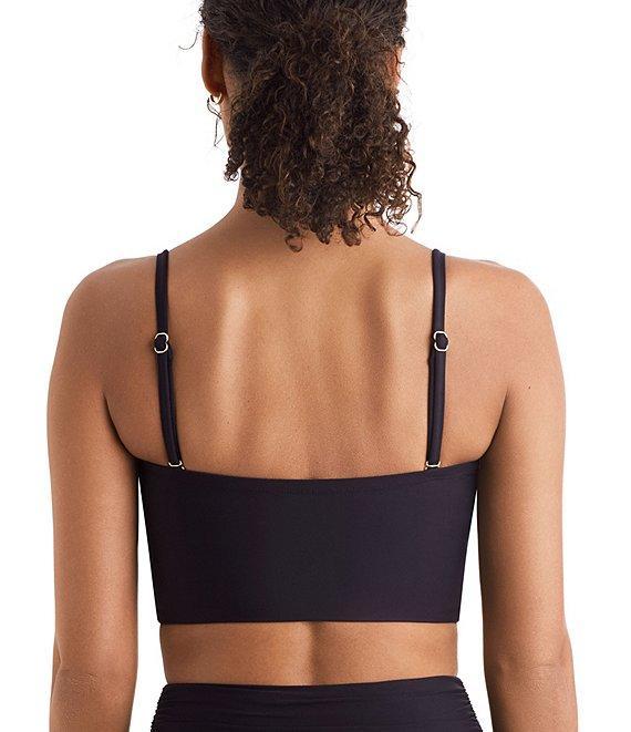 Mimi Flamingo Soleil Solids V-Neck Convertible Straps Midkini Swim Top Product Image