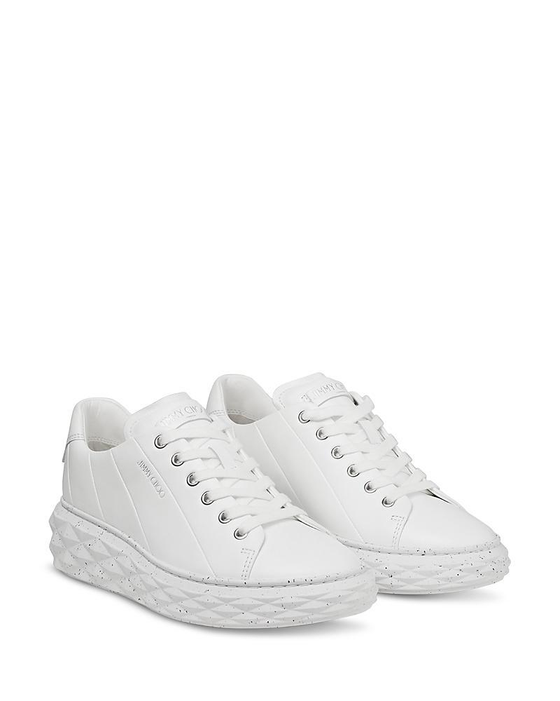 Jimmy Choo Womens Diamond Light Leather Sneakers Product Image