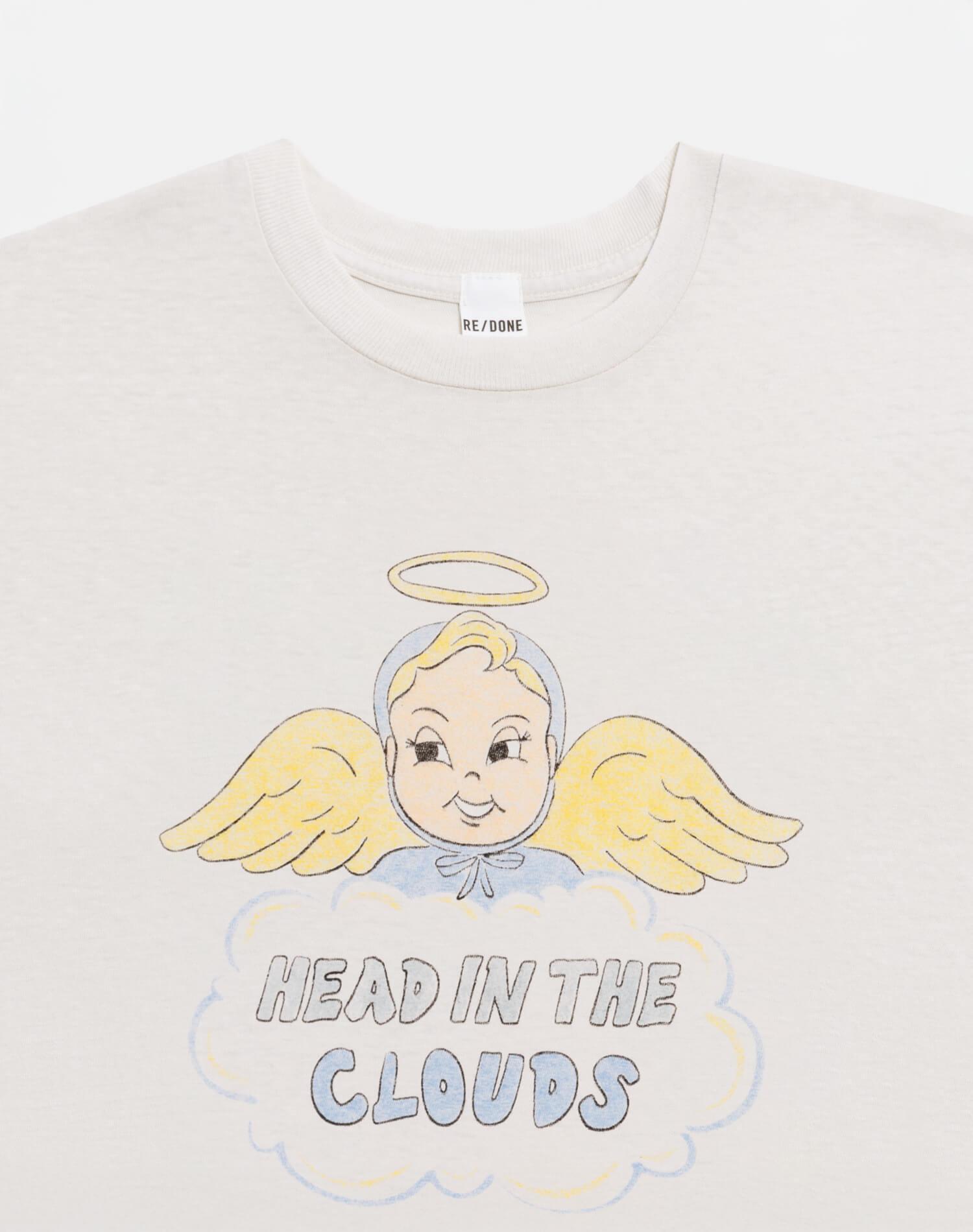 50s Boxy "Clouds" Tee - Vintage White Product Image