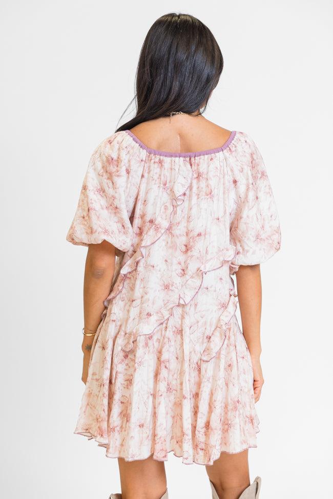 Have Some Grace Mauve Printed Mini Dress FINAL SALE Product Image