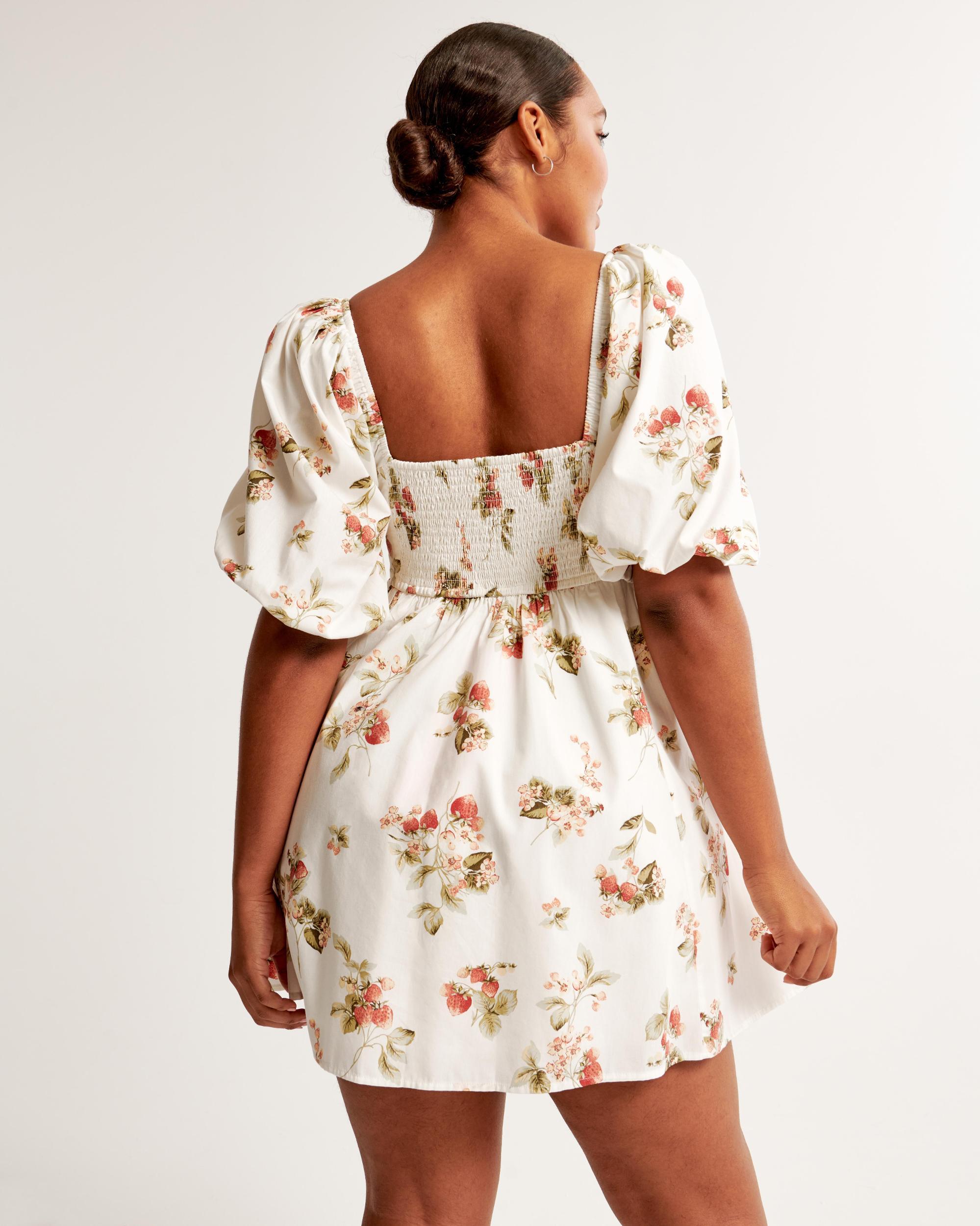 The A&F Emerson Poplin Puff Sleeve Mini Dress Product Image